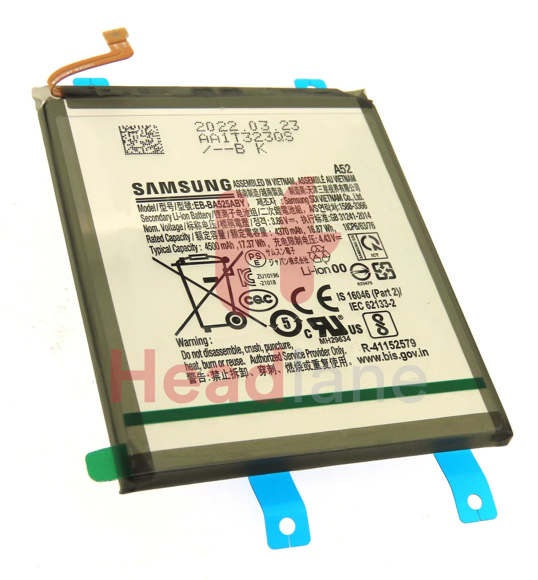 Samsung SM-G780 SM-G781 A525 A526 A528 Galaxy S20 FE A52 A52s Internal Battery EB-BA525ABY - GH82-28909A - Samsung Replacement Part