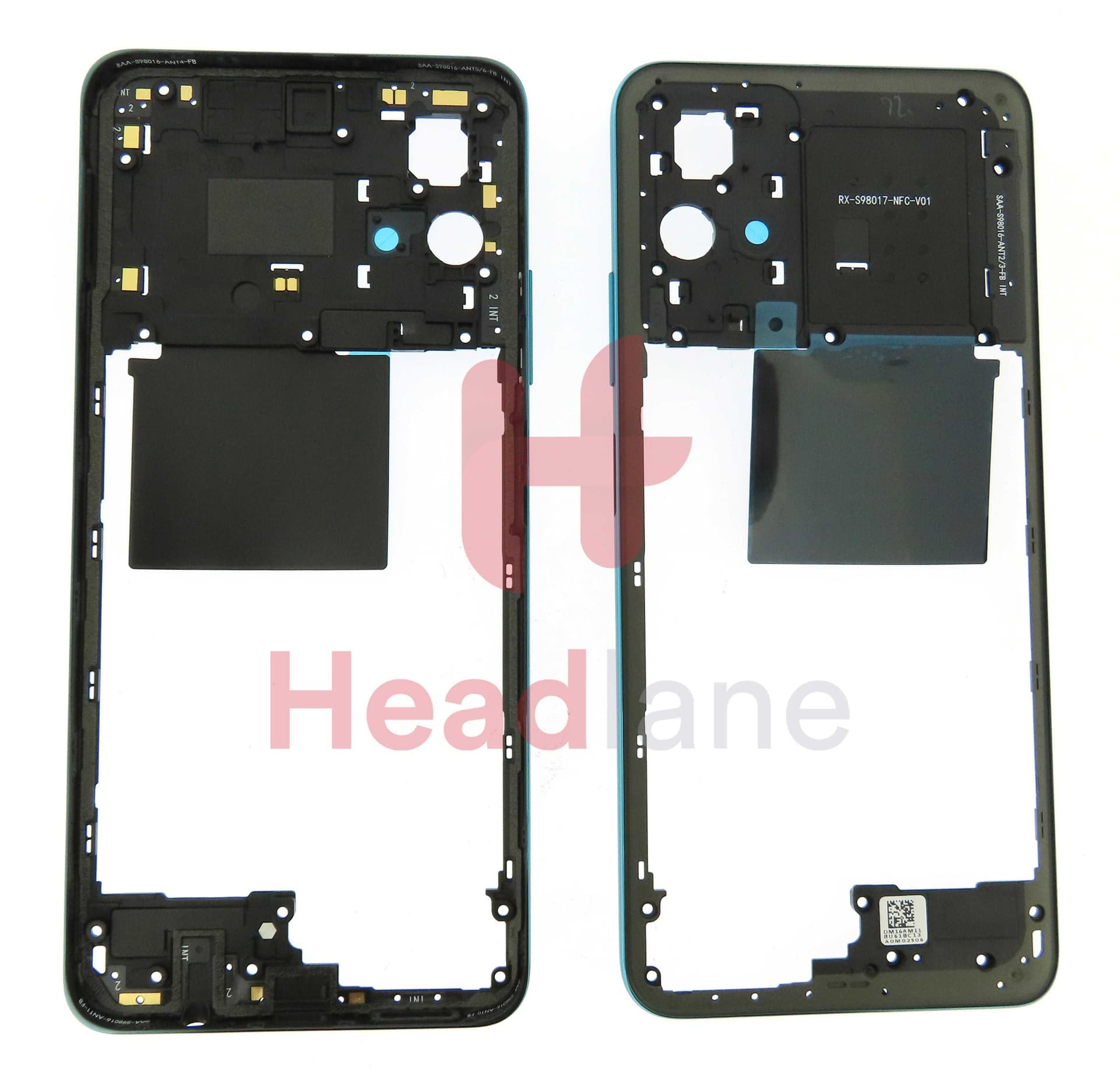 Xiaomi Poco M4 Pro 5G Middle Cover / Chassis - Blue - 55020000H67D - Xiaomi Replacement Part