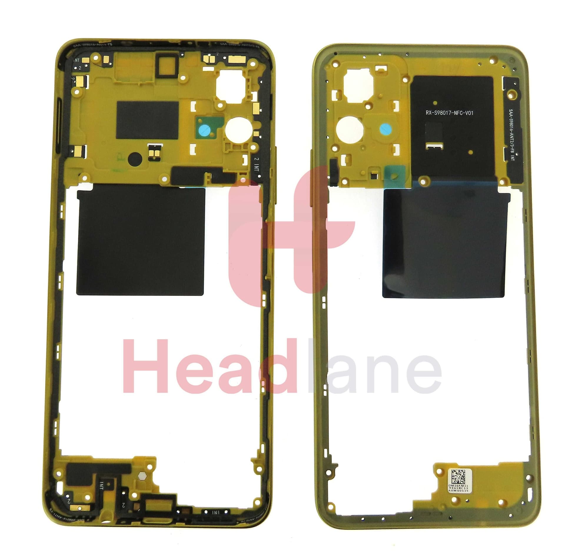 Xiaomi Poco M4 Pro 5G Middle Cover / Chassis - Yellow - 55020000HC7D - Xiaomi Replacement Part