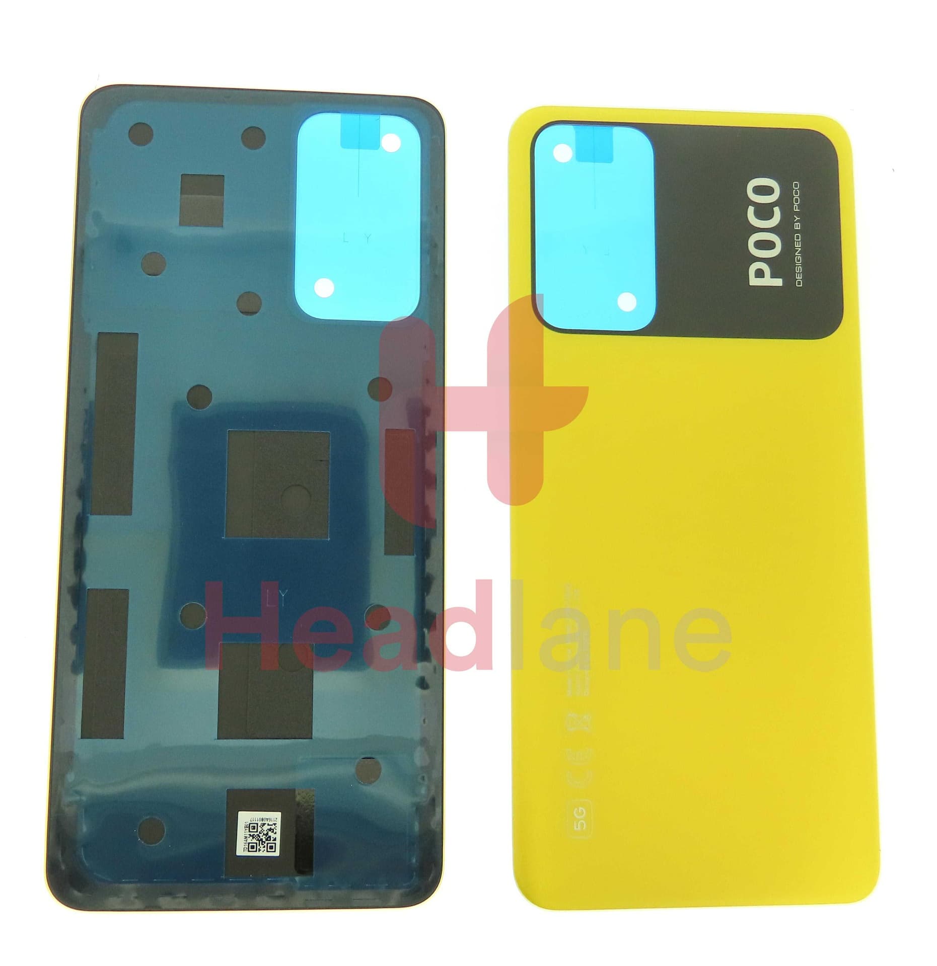 Xiaomi Poco M4 Pro 5G Back / Battery Cover - Yellow - 55050001JC7D - Xiaomi Replacement Part