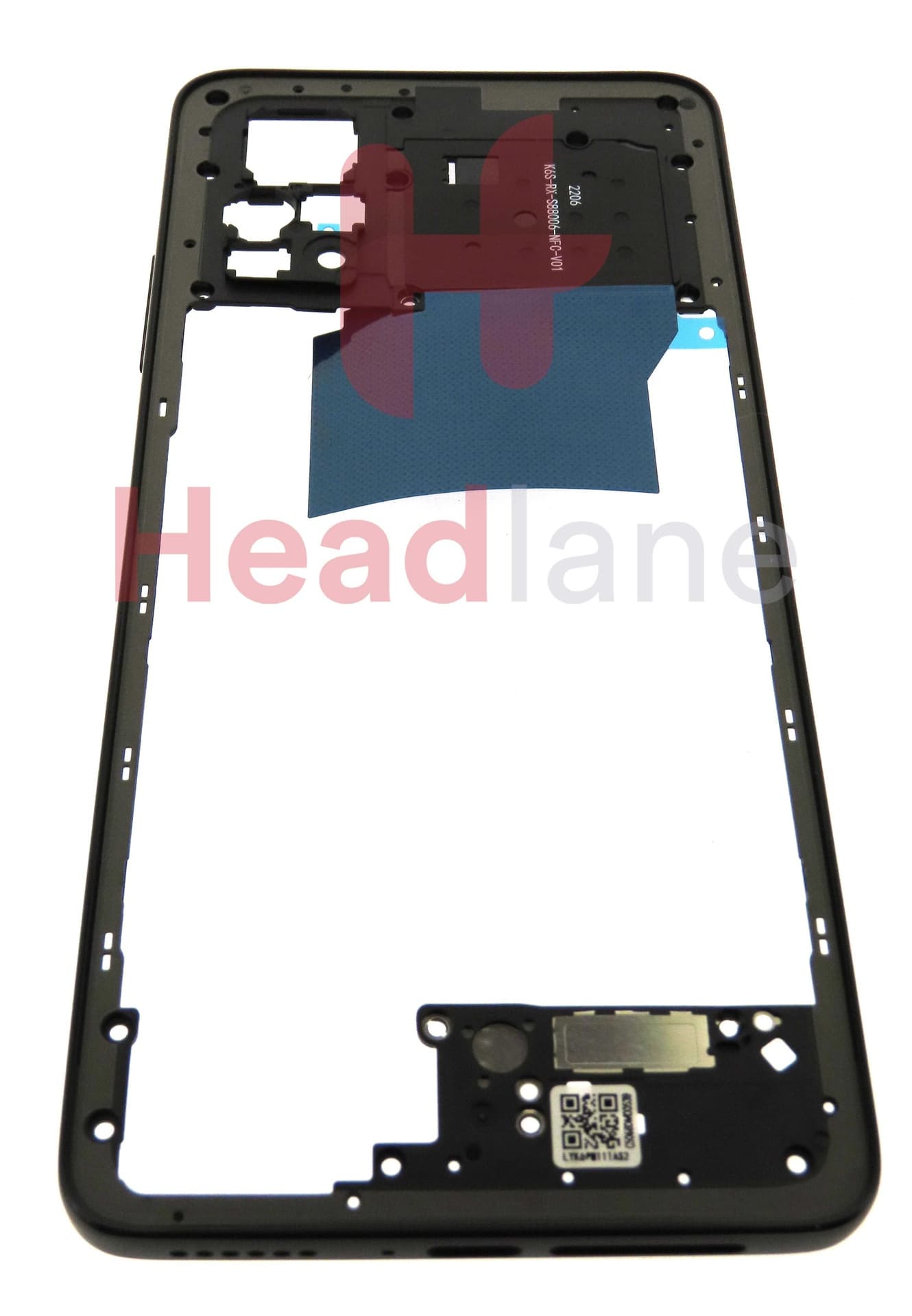 Xiaomi Poco X4 Pro 5G Middle Cover / Chassis - Black - 55020000KQ7D - Xiaomi Replacement Part