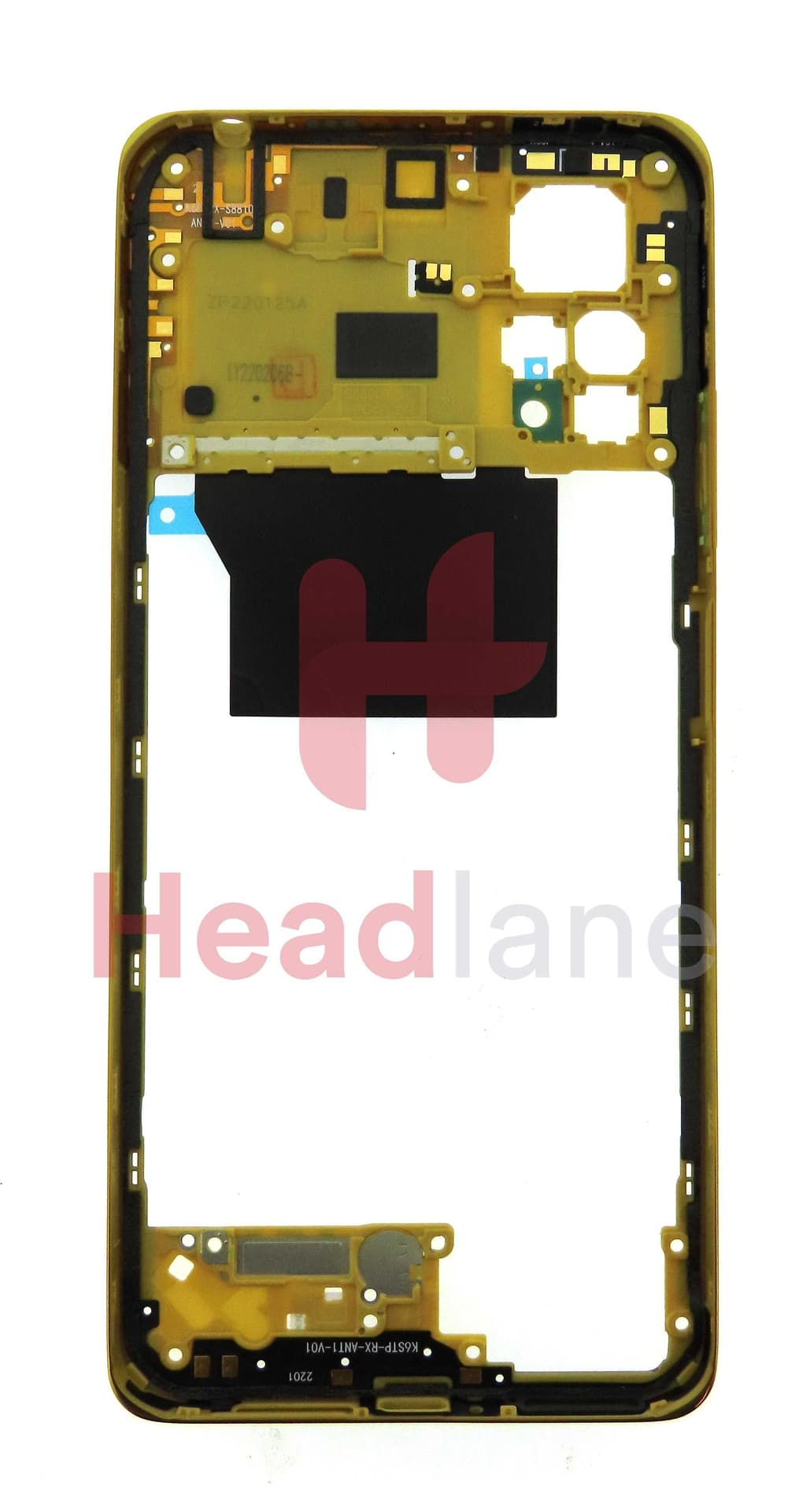 Xiaomi Poco X4 Pro 5G Middle Cover / Chassis - Yellow - 55020000L47D - Xiaomi Replacement Part