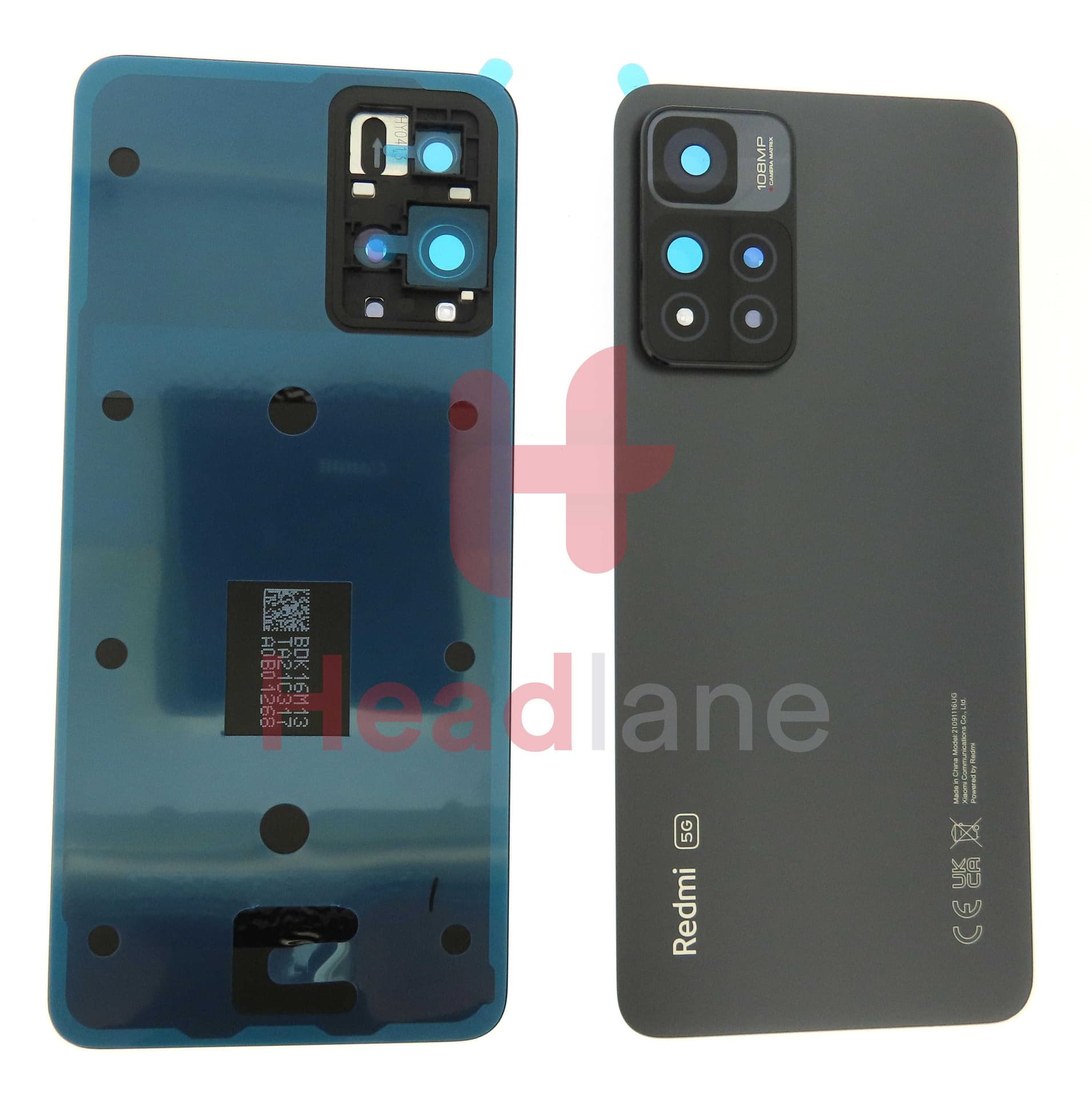 Xiaomi Redmi Note 11 Pro+ 5G Back / Battery Cover - Black - 56000DK16U00 - Xiaomi Replacement Part