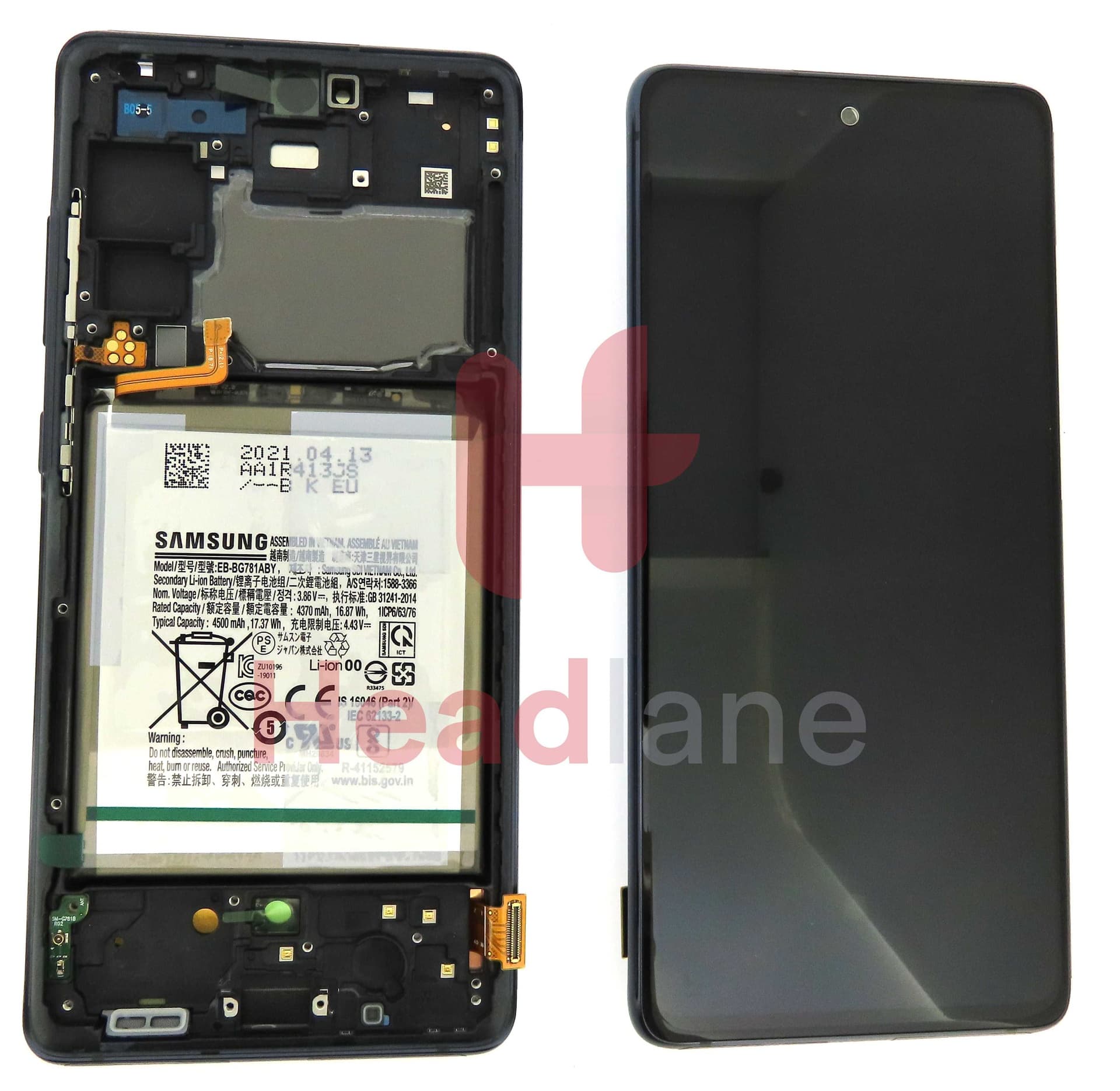 Samsung SM-G781 Galaxy S20 FE 5G LCD Display / Screen + Touch + Battery - Cloud Navy - GH82-24478A - Samsung Replacement Part
