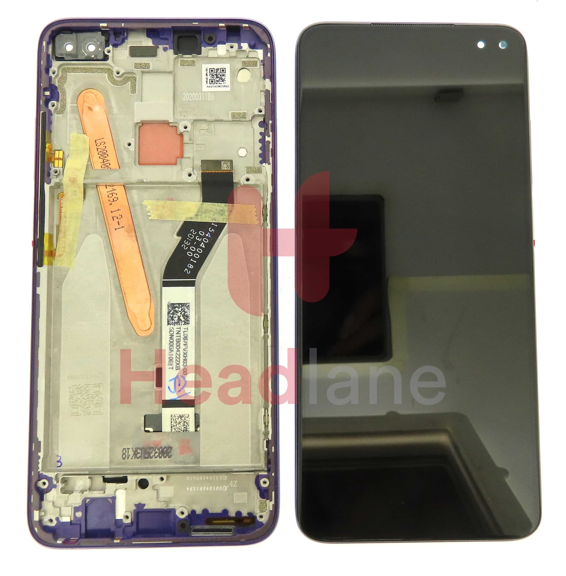 Xiaomi Redmi K30 5G LCD Display / Screen + Touch - Purple - 5600090G7A00 - Xiaomi Replacement Part