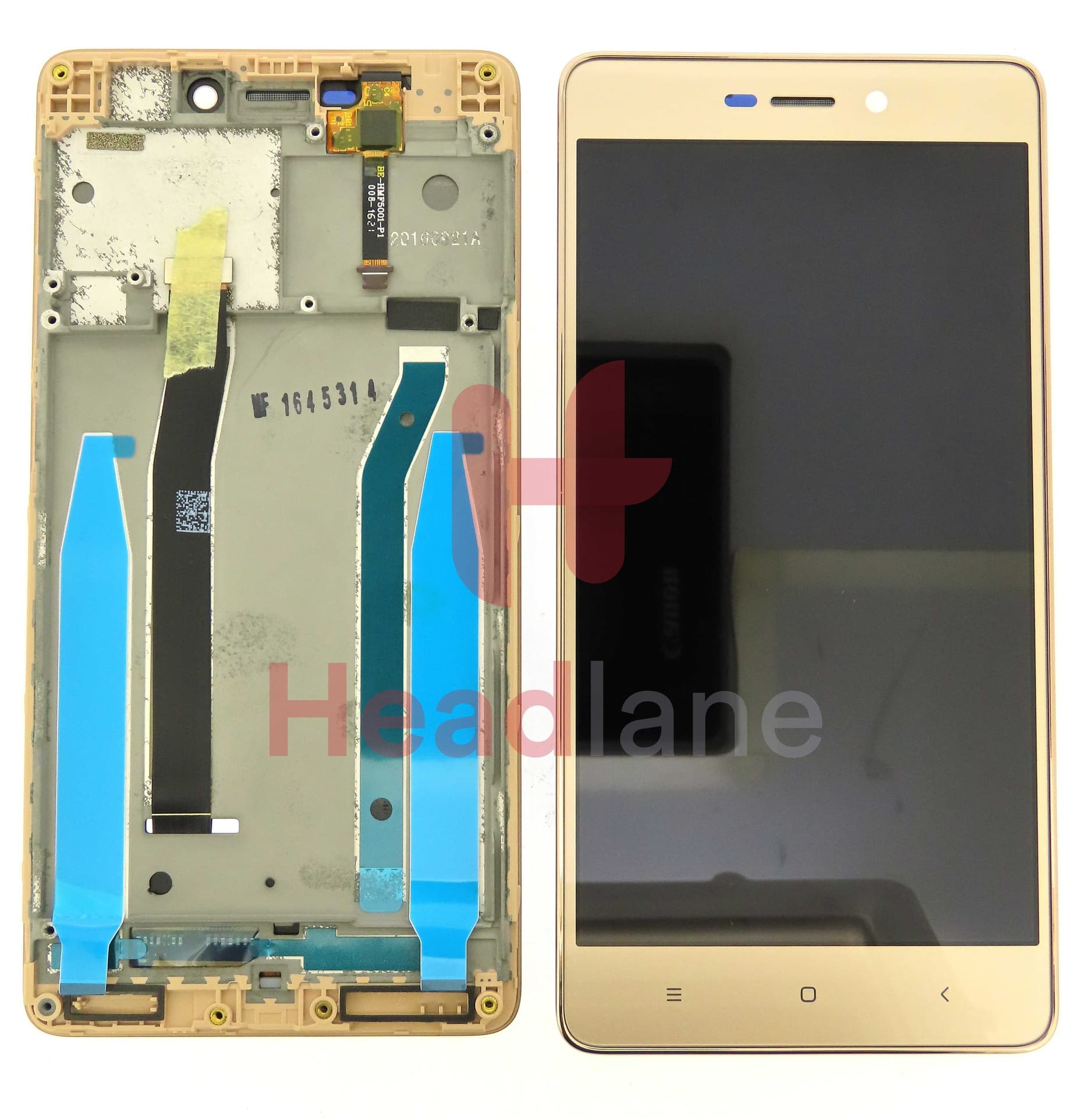 Xiaomi Redmi 3S LCD Display / Screen + Touch - Gold - 480055902004 - Xiaomi Replacement Part