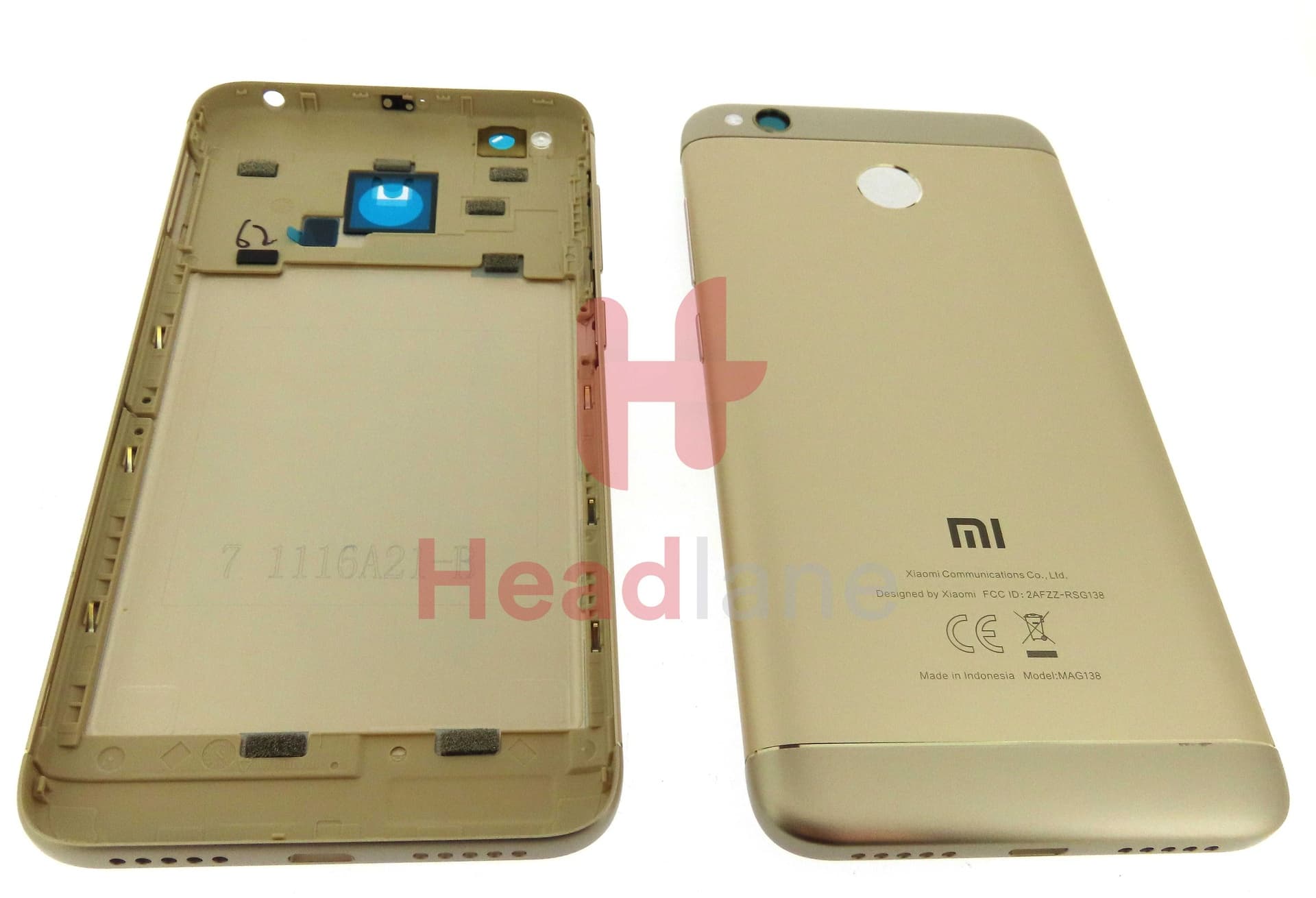 Xiaomi Redmi 4X Back / Battery Cover - Gold - 551090001097 - Xiaomi Replacement Part
