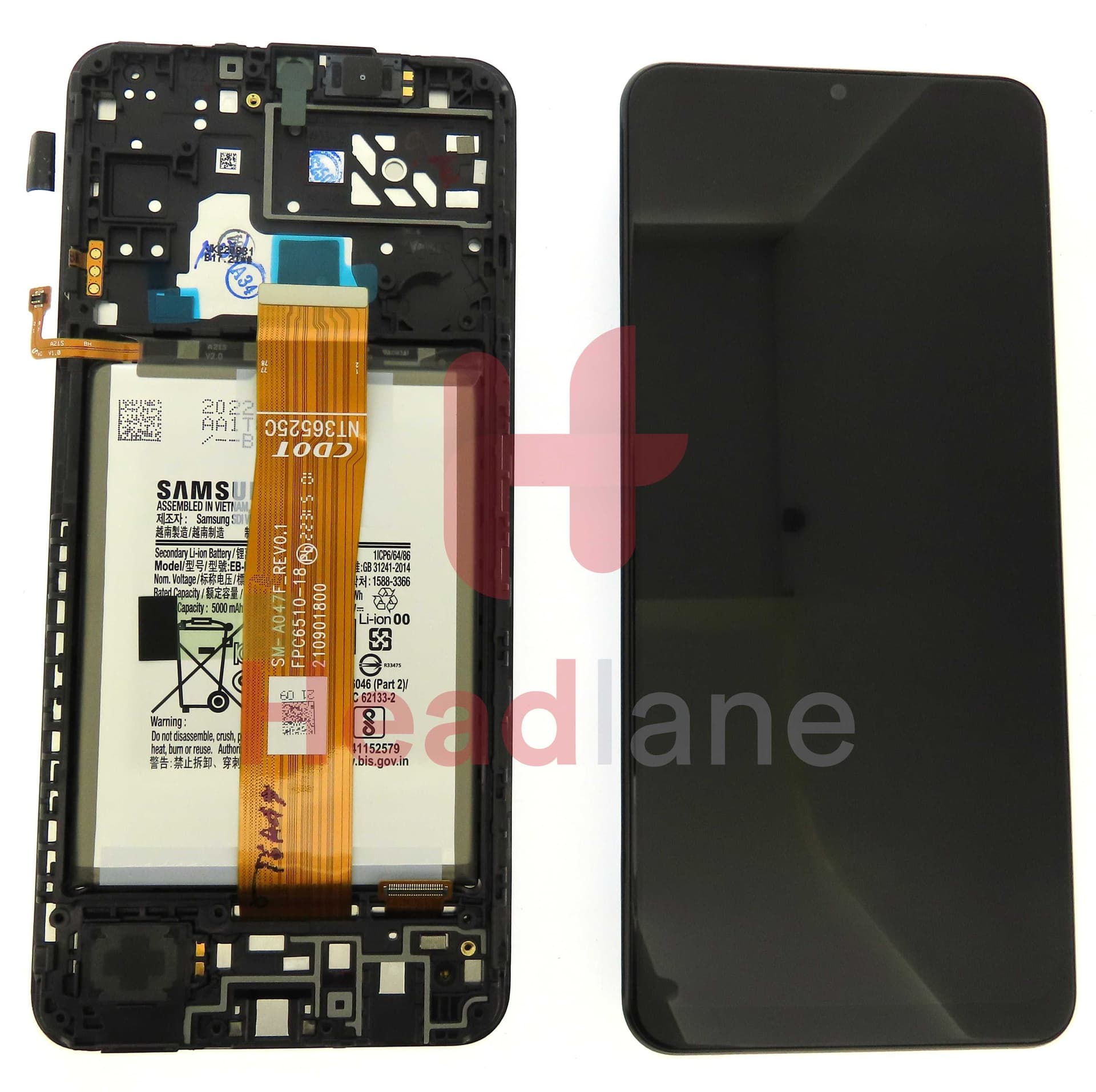 Samsung SM-A047 Galaxy A04s LCD Display / Screen + Touch + Battery - GH82-29802A - Samsung Replacement Part