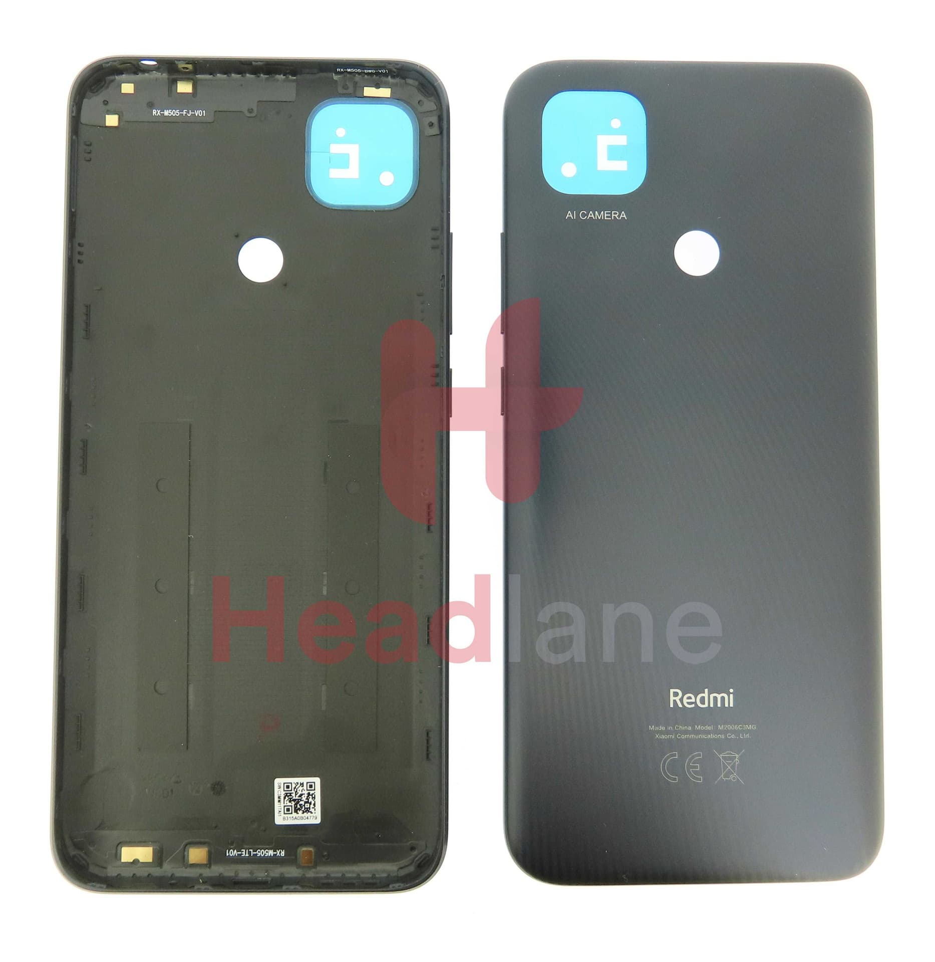 Xiaomi Redmi 9C Back / Battery Cover - Grey - 55050000LHK1 - Xiaomi Replacement Part