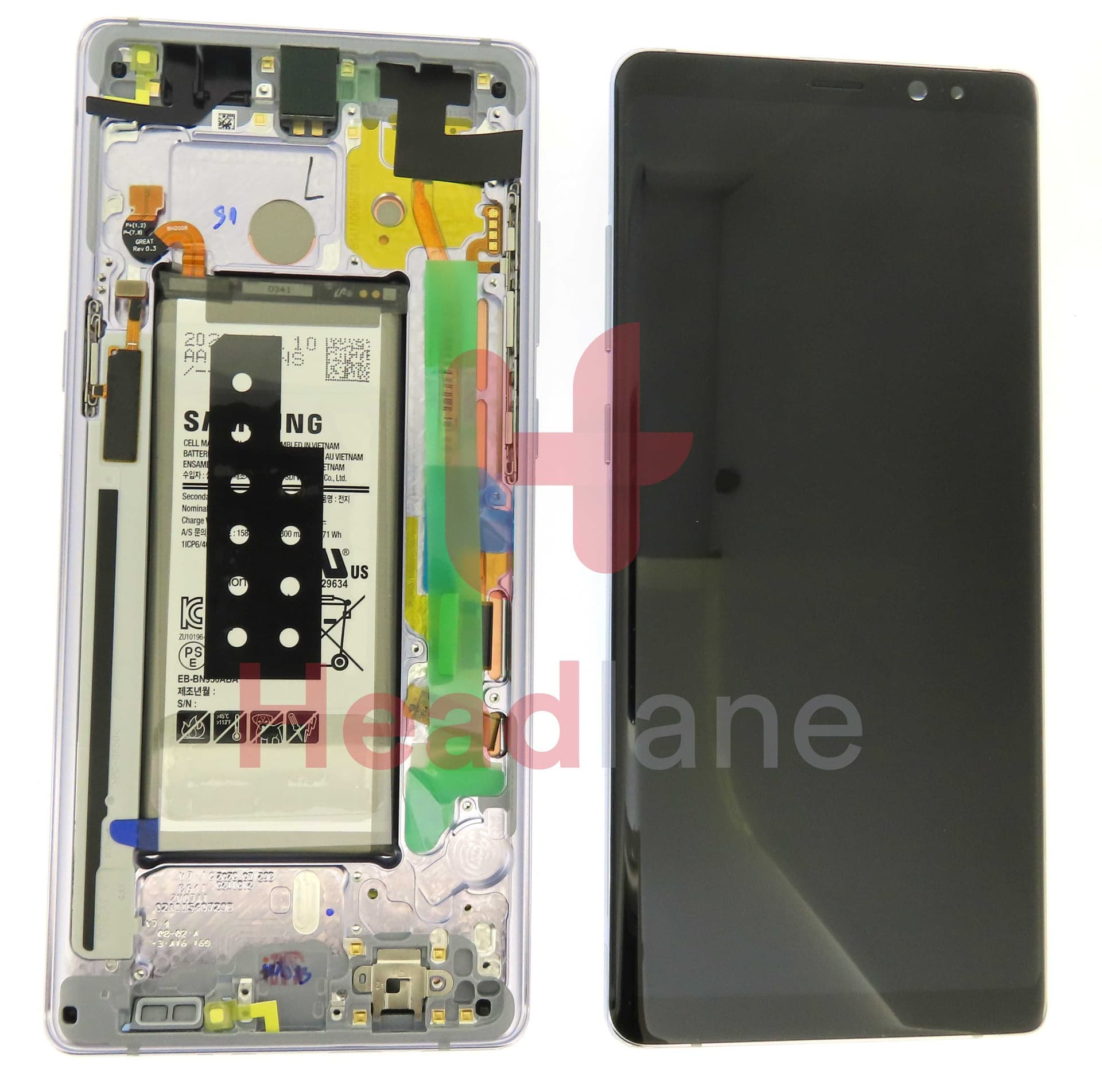 Samsung SM-N950 Galaxy Note 8 LCD Display / Screen + Touch + Battery - Grey - GH82-17223C - Samsung Replacement Part