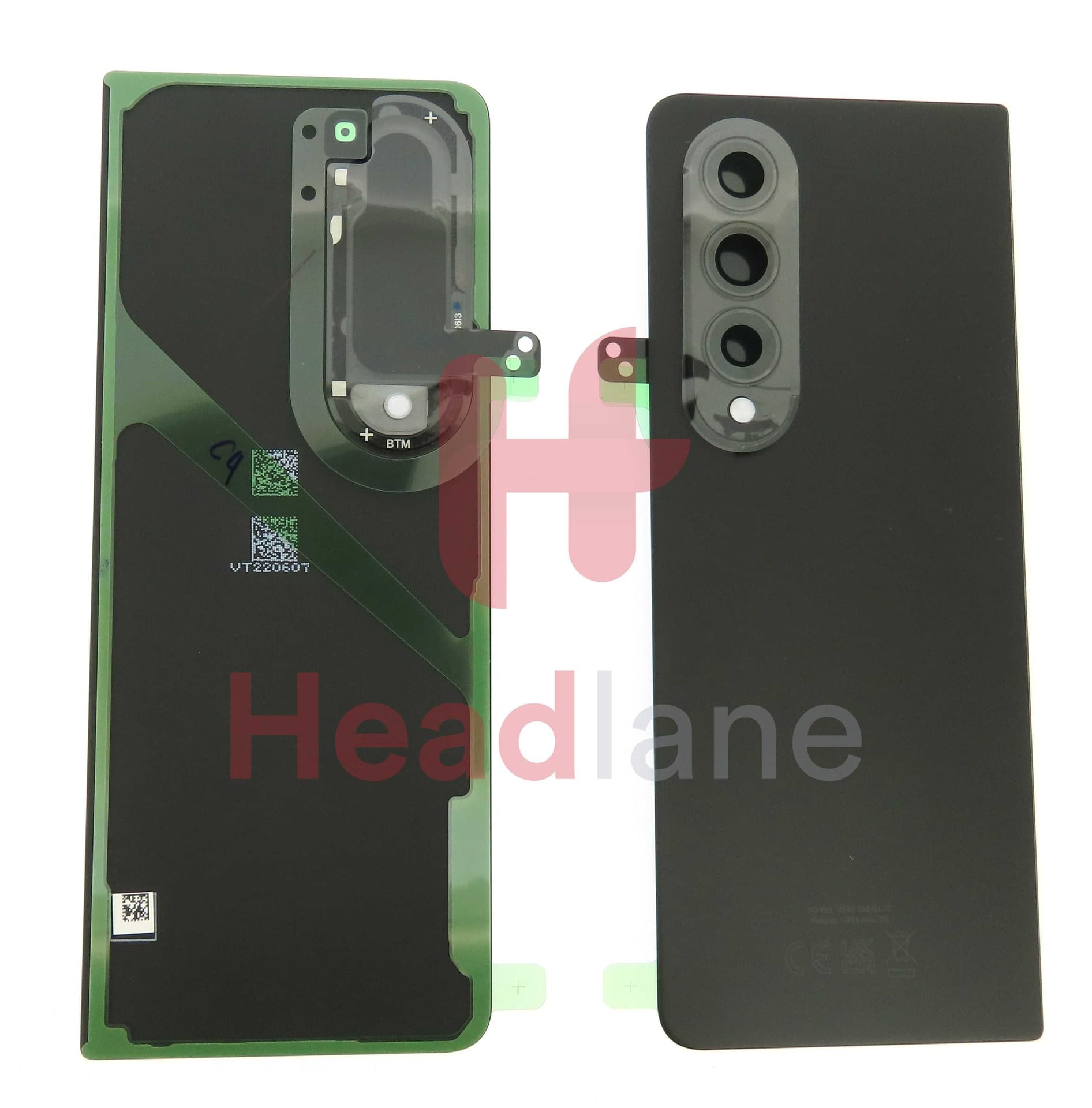 Samsung SM-F936 Galaxy Z Fold4 5G Back / Battery Cover - Phantom Black - GH82-29254A - Samsung Replacement Part