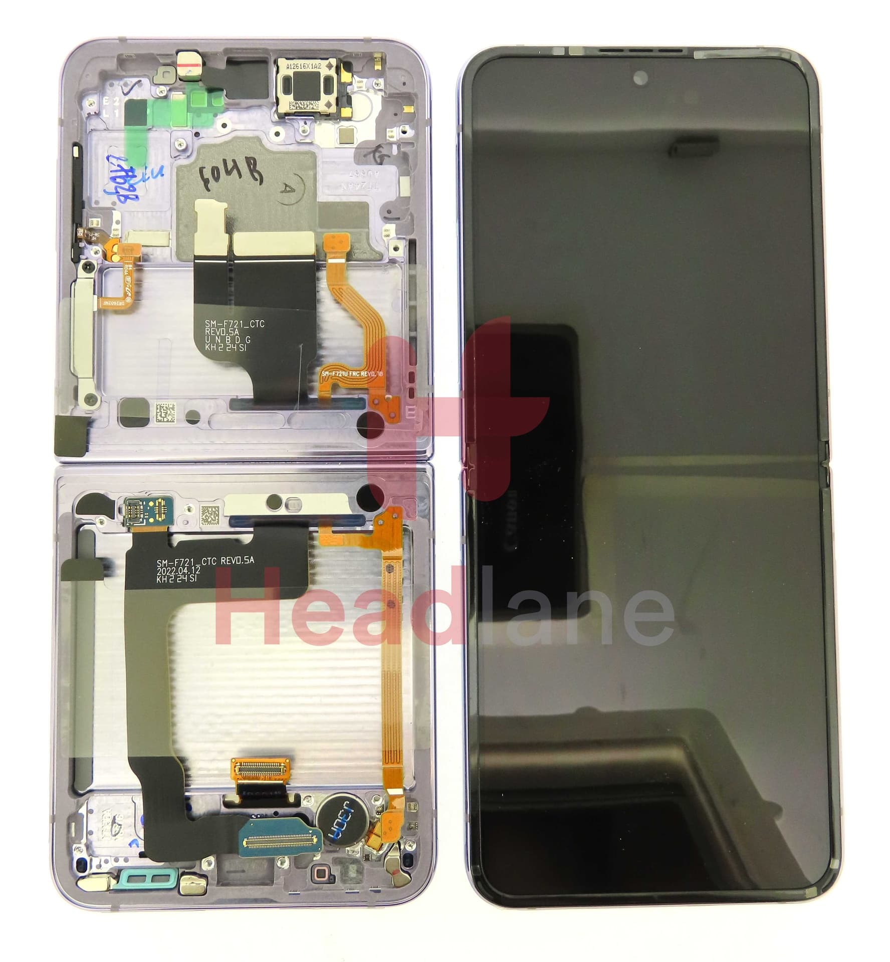 Samsung SM-F721 Galaxy Z Flip4 5G LCD Display / Screen + Touch - Bora Purple - GH82-29440B