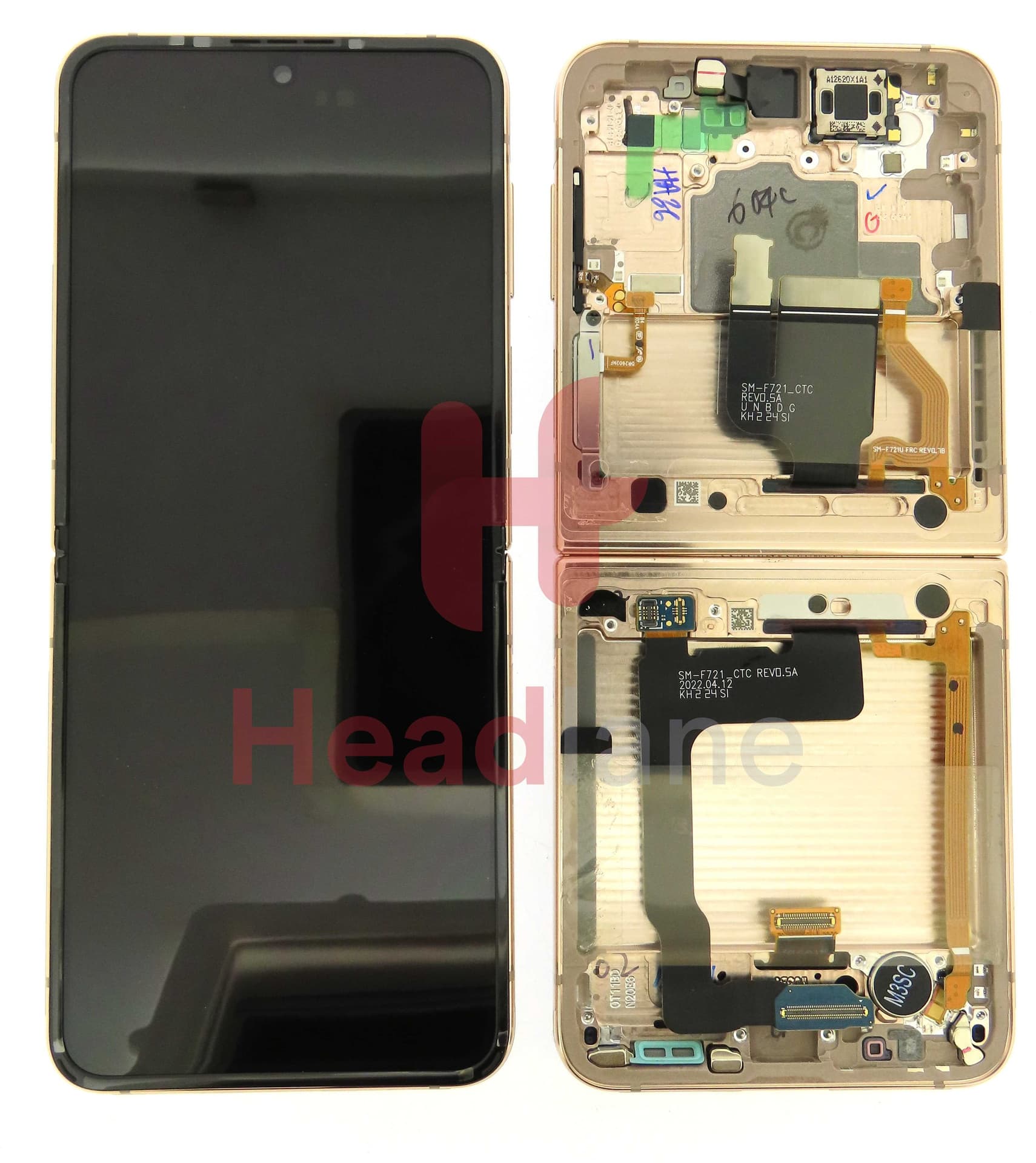 Samsung SM-F721 Galaxy Z Flip4 5G LCD Display / Screen + Touch - Pink Gold - GH82-29440C - Samsung Replacement Part
