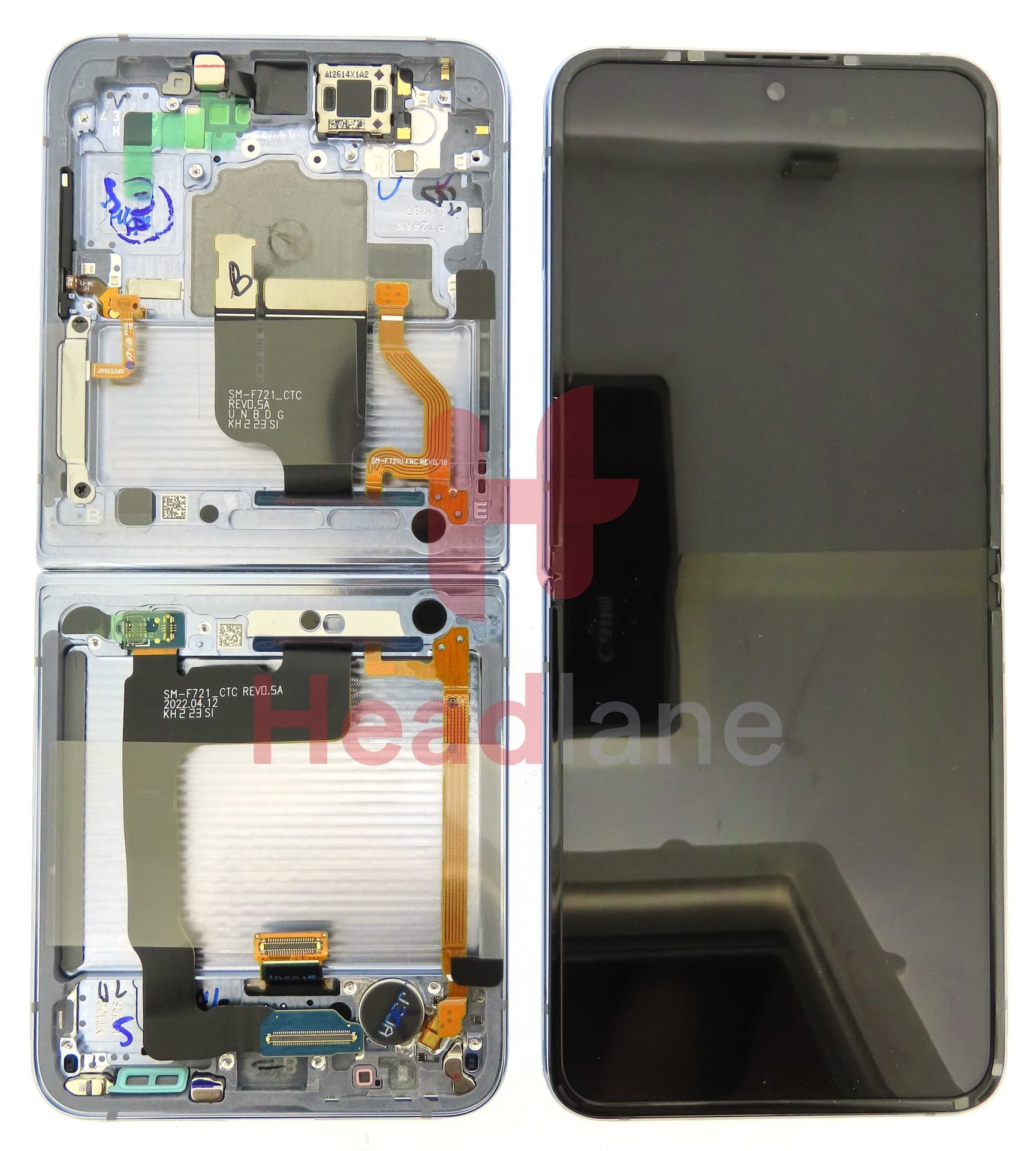 Samsung SM-F721 Galaxy Z Flip4 5G LCD Display / Screen + Touch - Blue - GH82-29440D