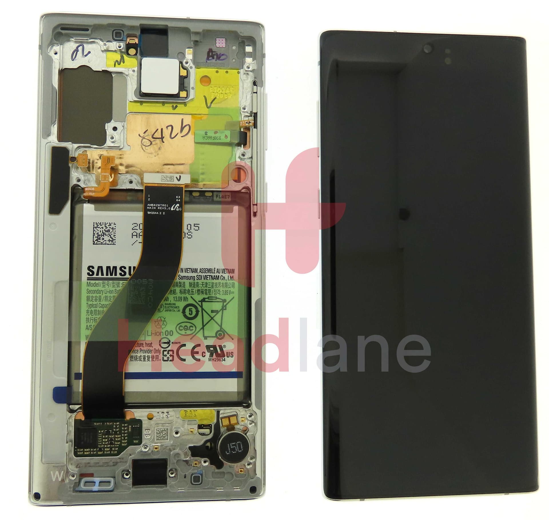 Samsung SM-N970 Galaxy Note 10 LCD Display / Screen + Touch + Battery - Aura White - GH82-20842B - Samsung Replacement Part