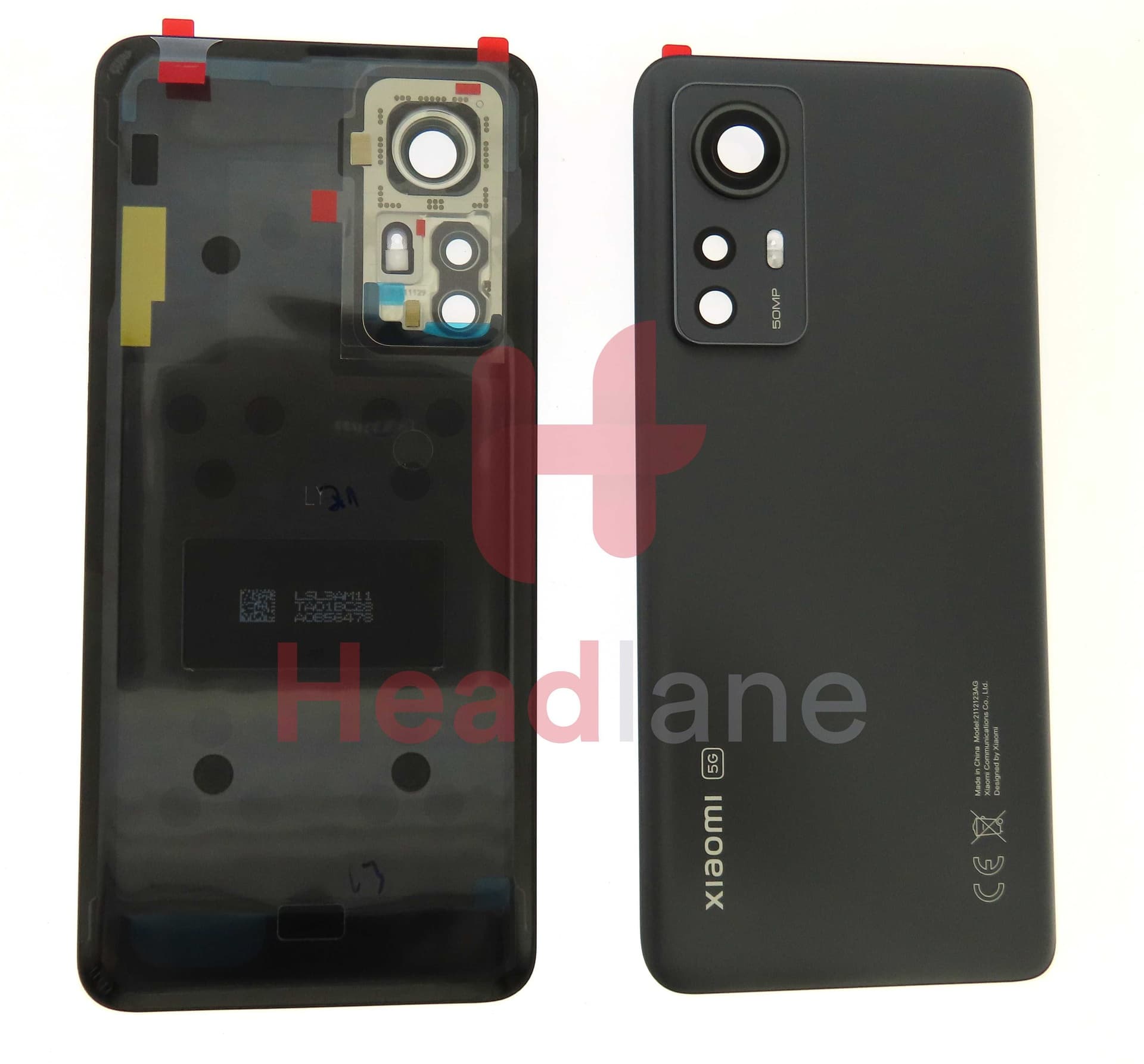 Xiaomi 12X Back / Battery Cover - Black - 5600070L3A00 - Xiaomi Replacement Part