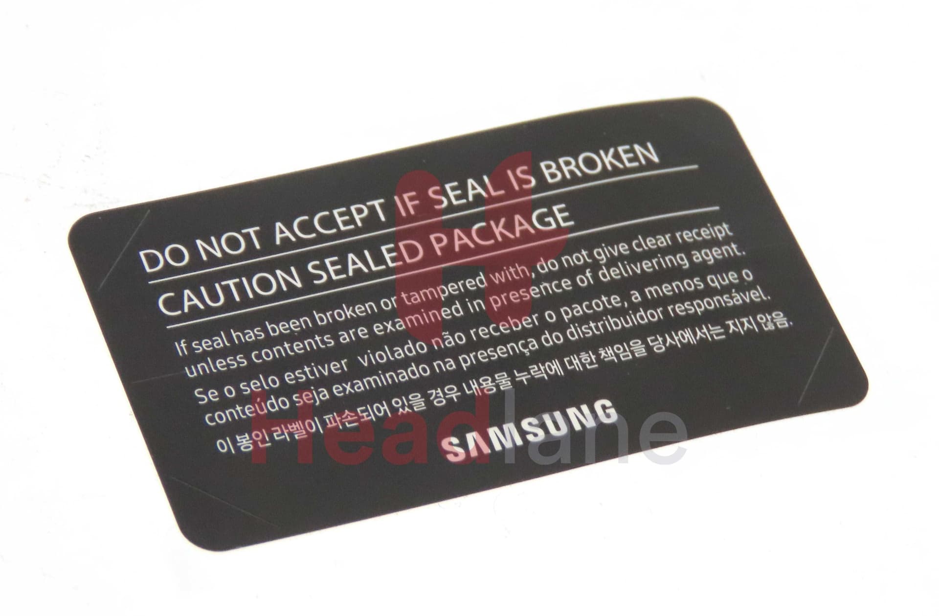 Samsung Main Box Seal Label - GH68-51524B - Samsung Replacement Part