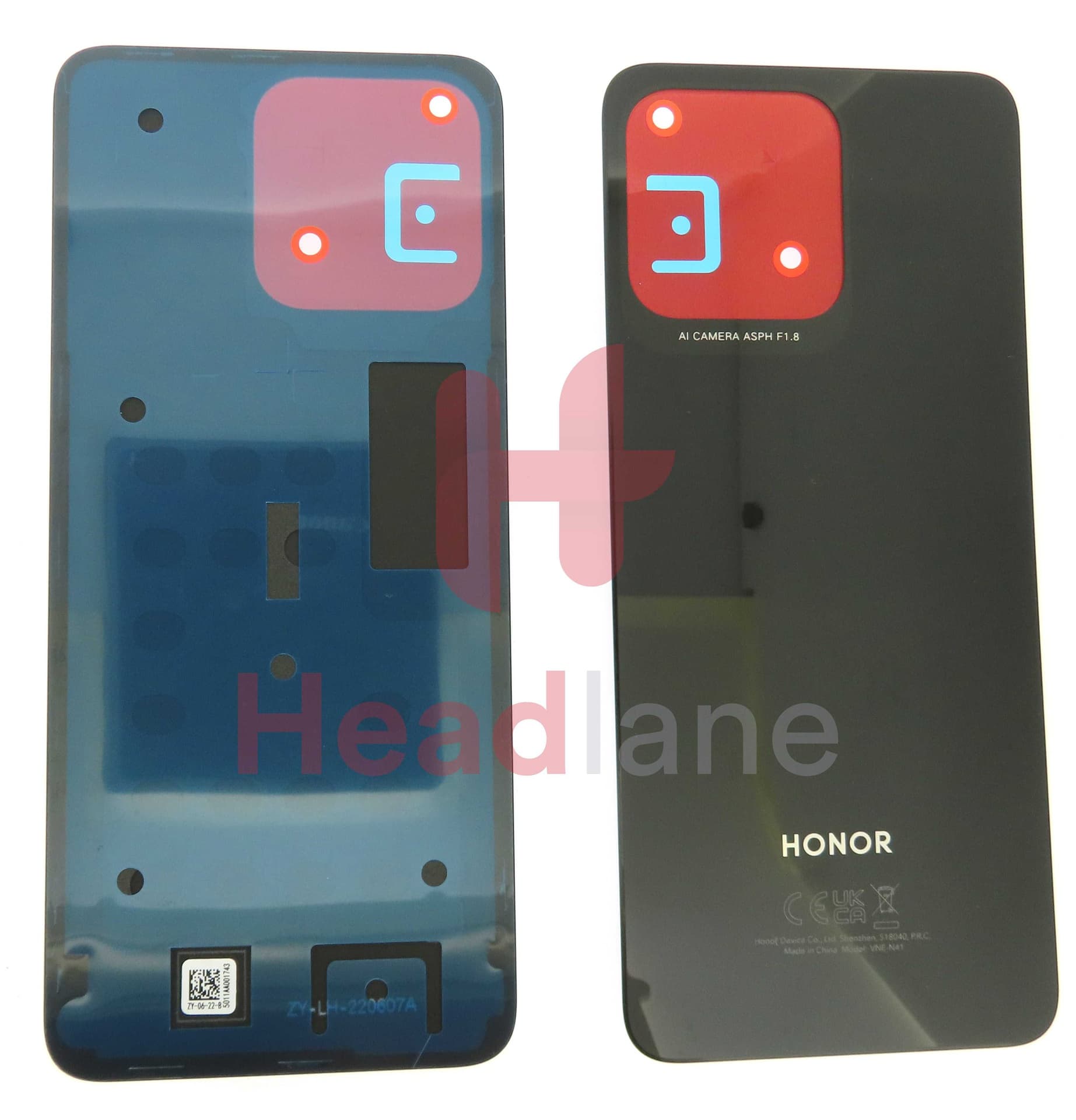 Honor X8 5G Back / Battery Cover - Black - 9707AAAM - Honor Replacement Part