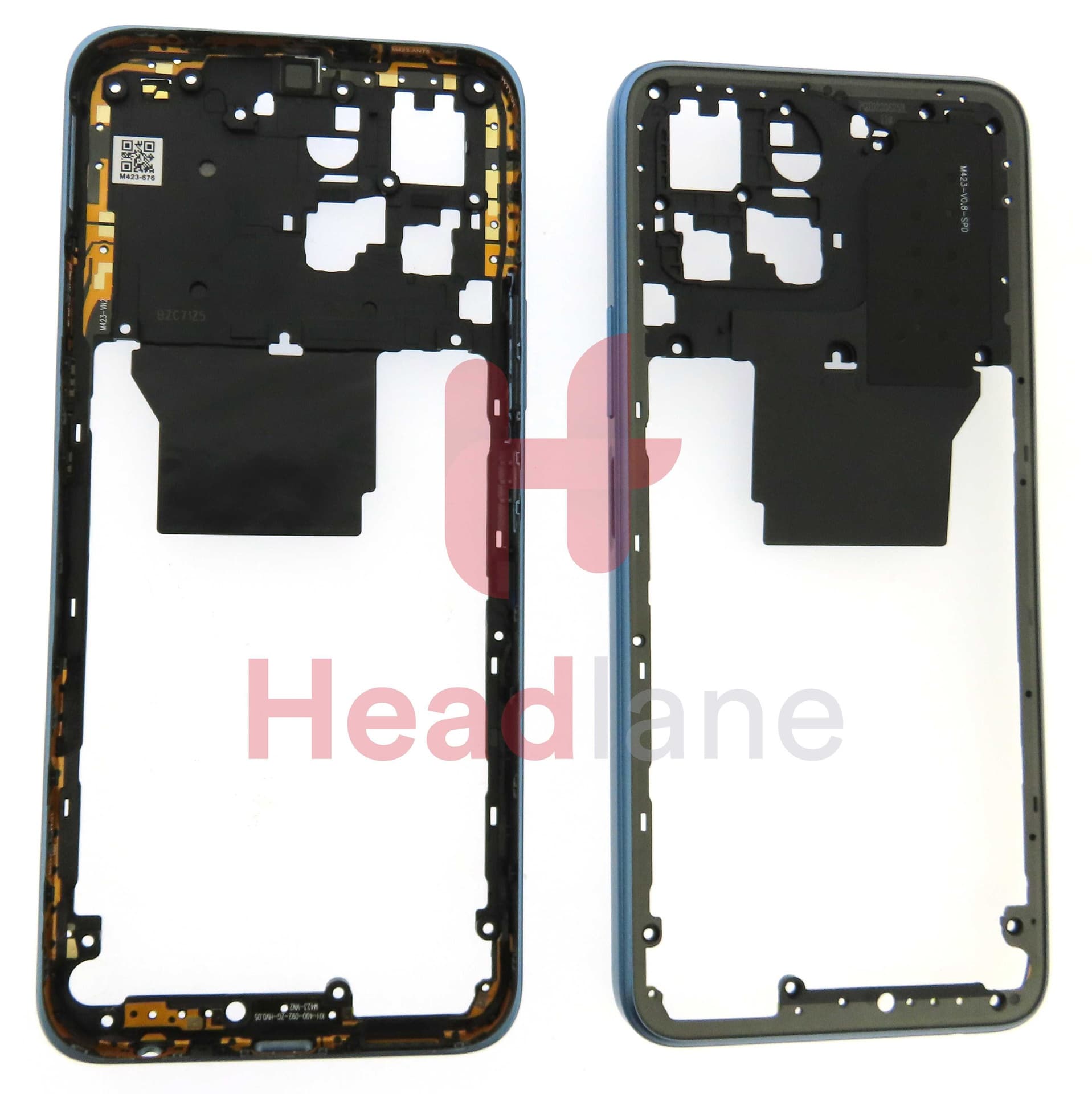 Honor X8 5G Middle Cover / Chassis + NFC Antenna - Blue - 9707AAAP - Honor Replacement Part