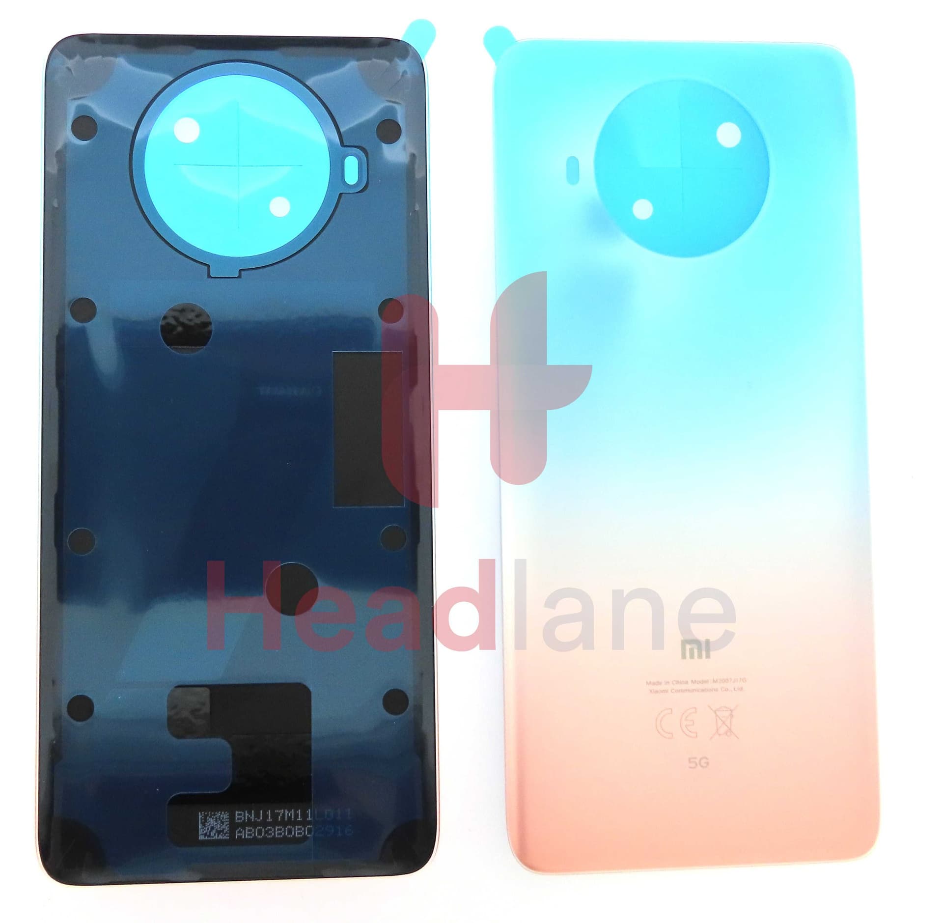 Xiaomi Mi 10T Lite 5G Back / Battery Cover - Gold - 55050000JG1L - Xiaomi Replacement Part