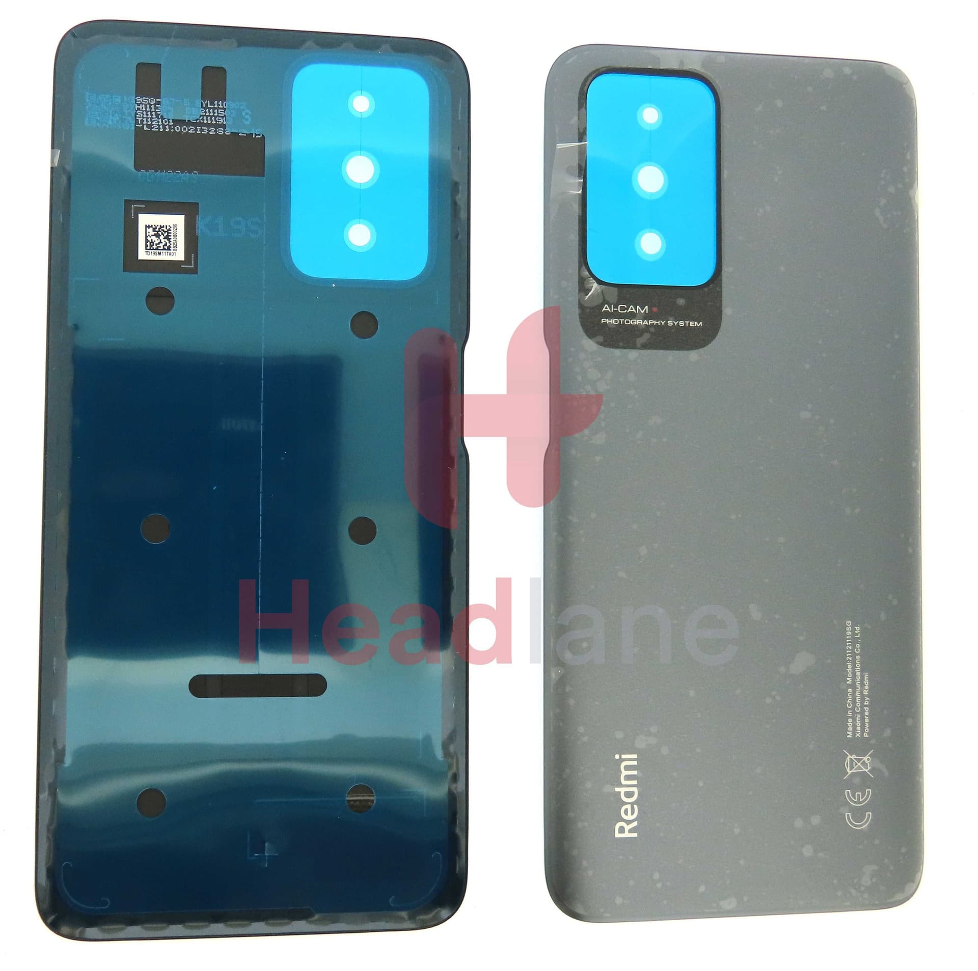 Xiaomi Redmi 10 (2022) Back / Battery Cover - Black - 55050001HA9X - Xiaomi Replacement Part