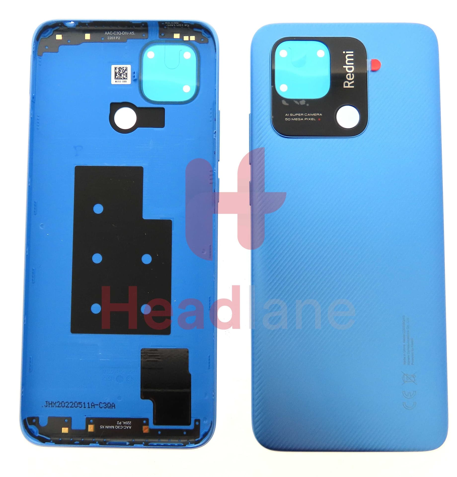 Xiaomi Redmi 10C Back / Battery Cover - Blue - 55050001XW9T - Xiaomi Replacement Part