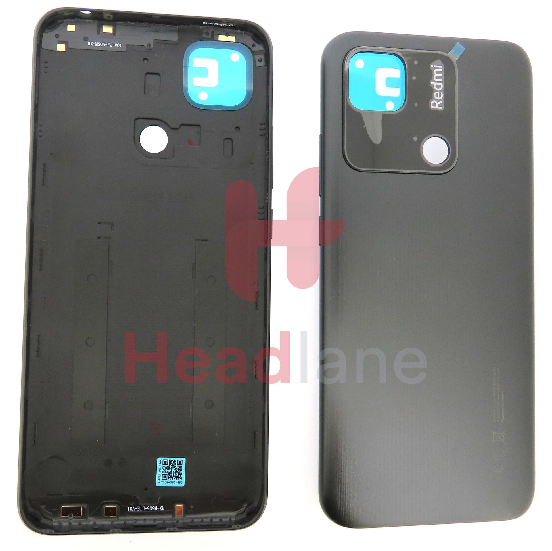 Xiaomi Redmi 10A Back / Battery Cover - Black - 55050001YD9T - Xiaomi Replacement Part