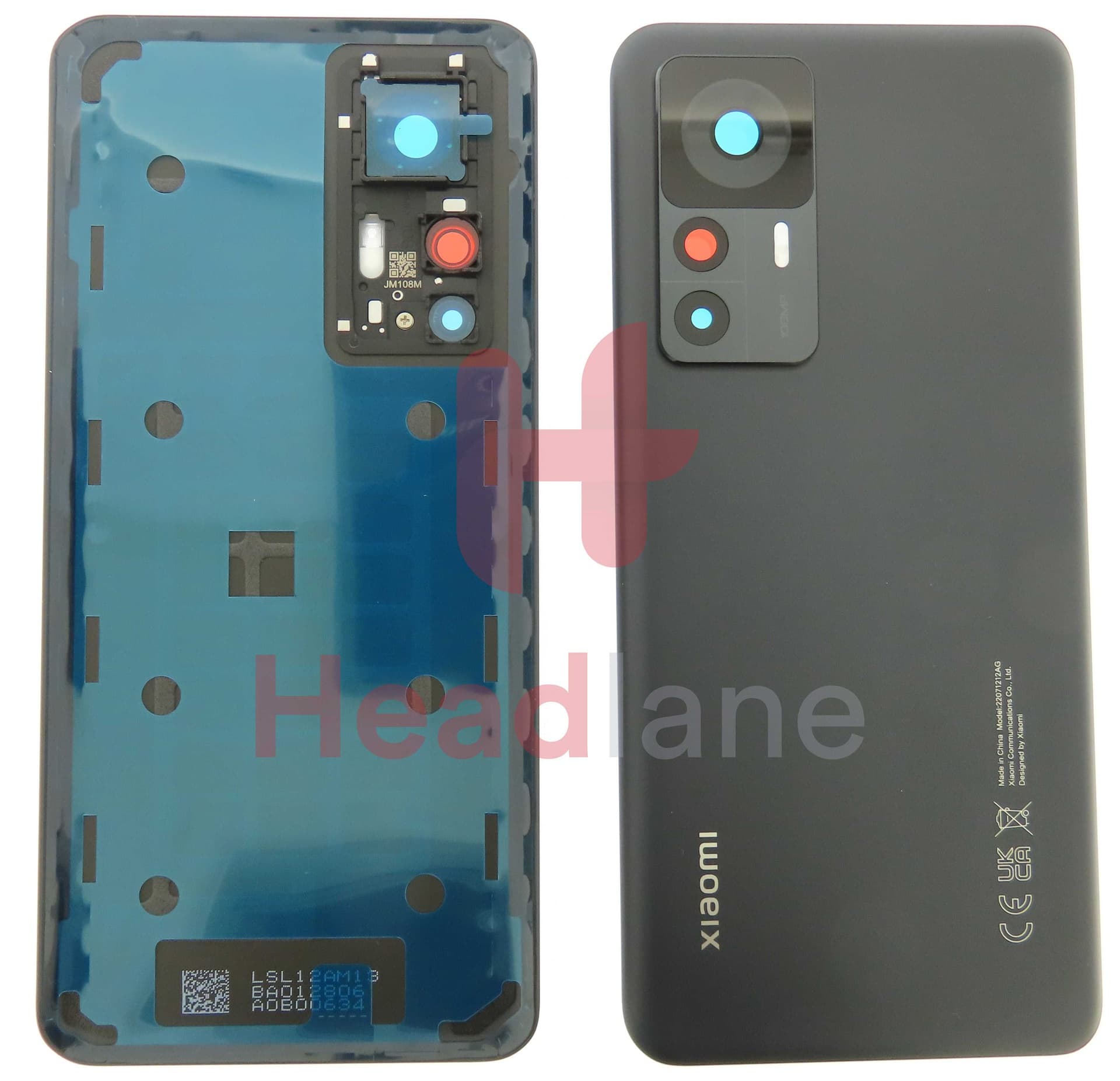 Xiaomi 12T Back / Battery Cover - Black - 560007L12A00 - Xiaomi Replacement Part