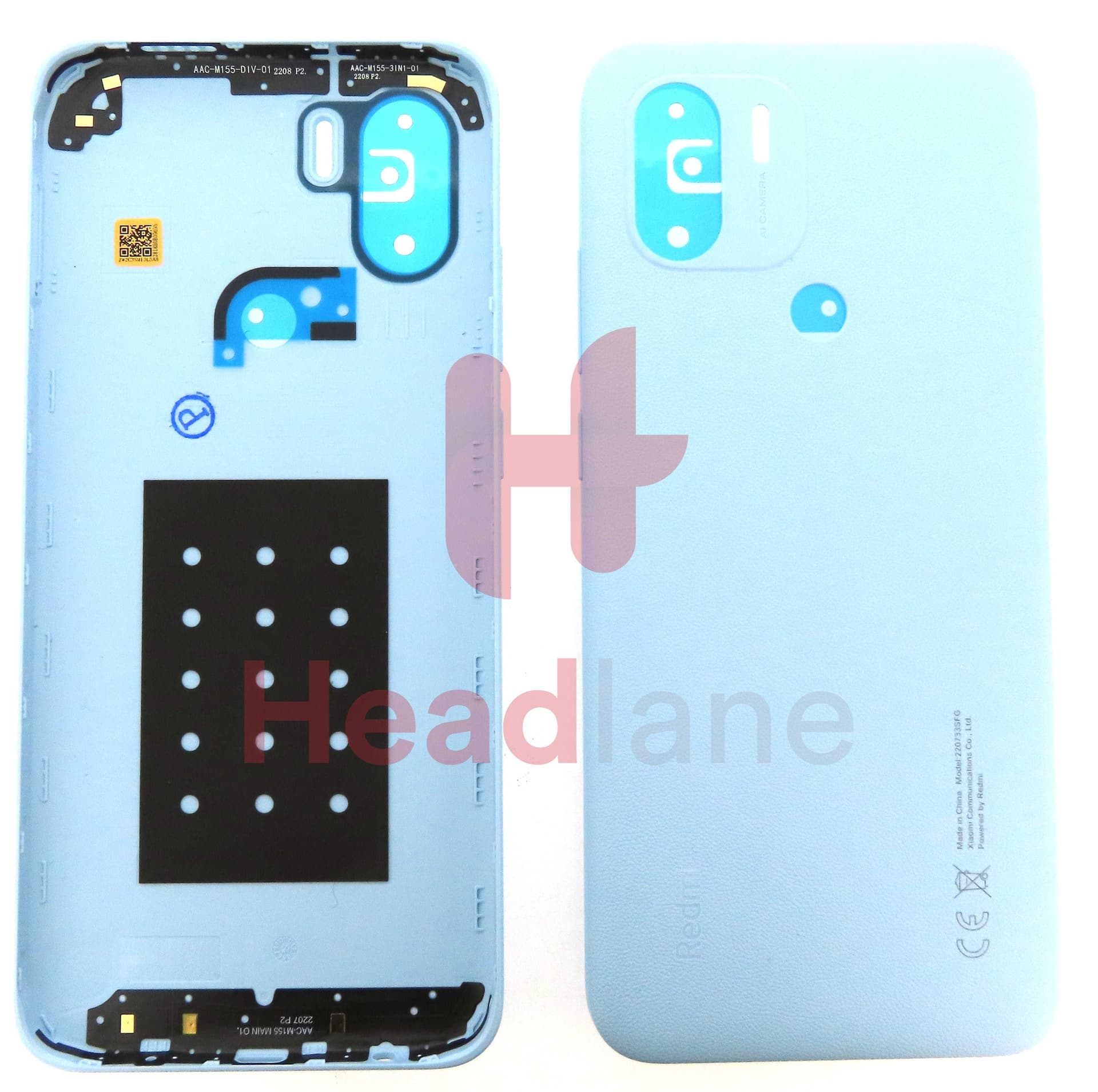 Xiaomi Redmi A1+ Back / Battery Cover - Blue - 55050002JL9T - Xiaomi Replacement Part