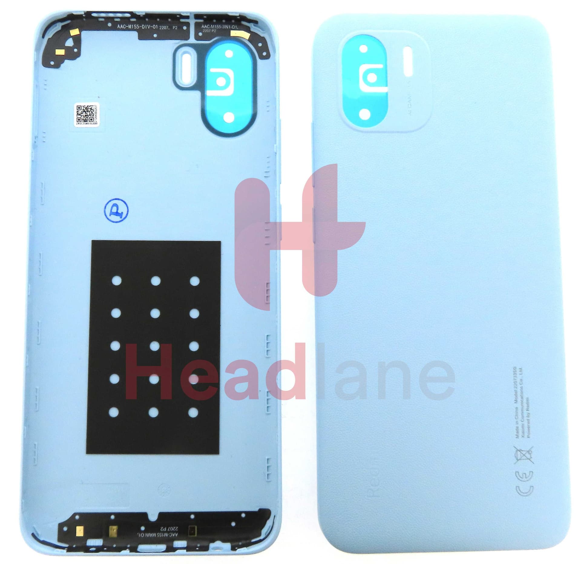 Xiaomi Redmi A1 Back / Battery Cover - Blue - 55050002J89T - Xiaomi Replacement Part