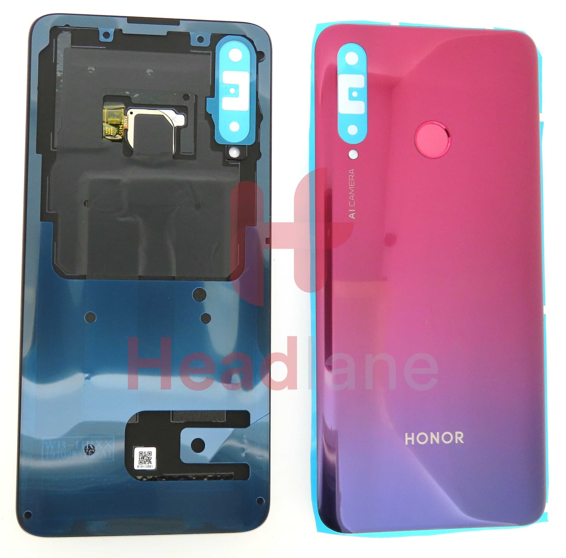 Huawei Honor 20 Lite Back / Battery Cover + Fingerprint Sensor - Red - 02352QNU - Huawei Replacement Part