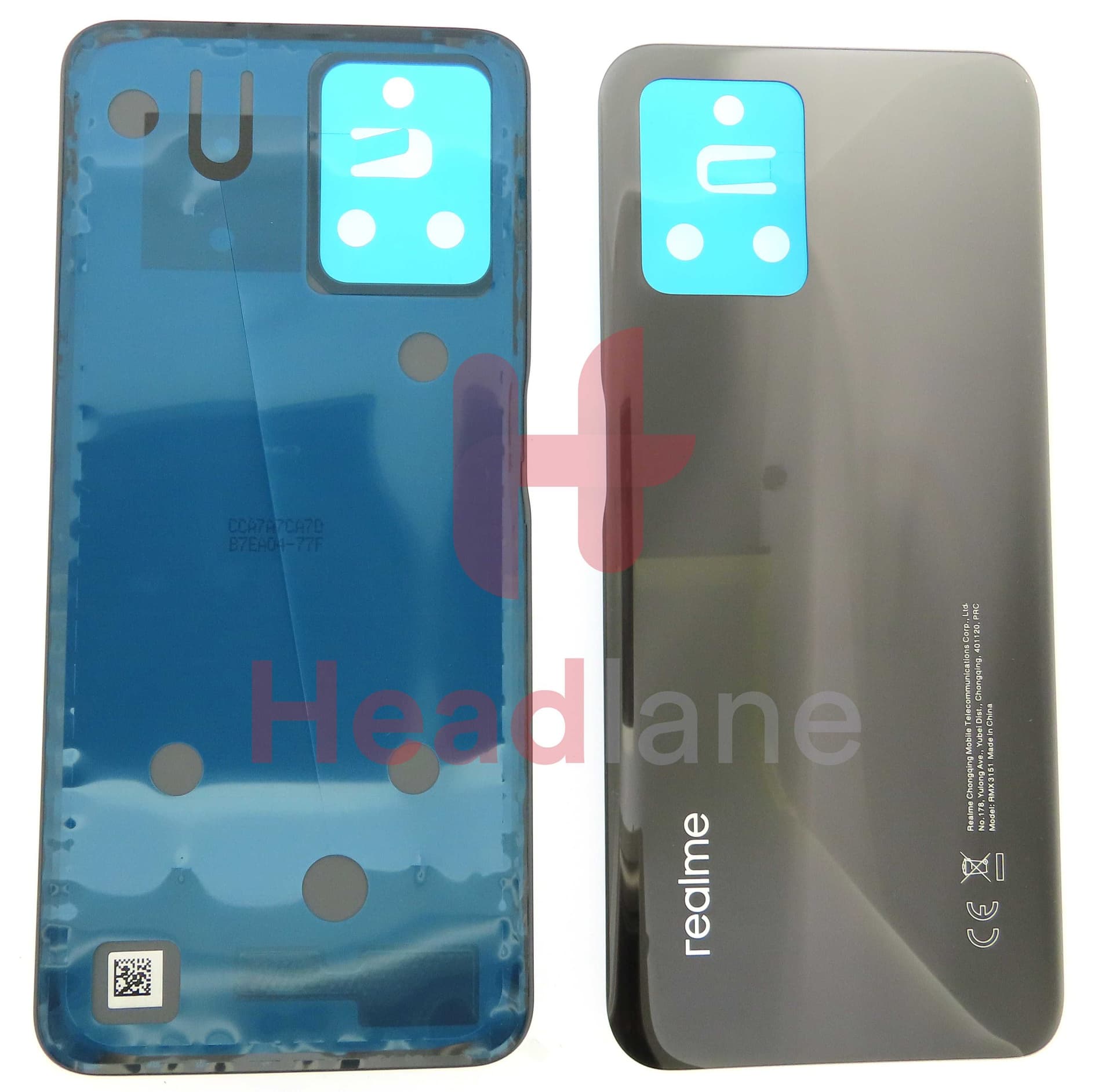 Realme RMX3151 8i Back / Battery Cover - Black - 3203796 - Realme Replacement Part