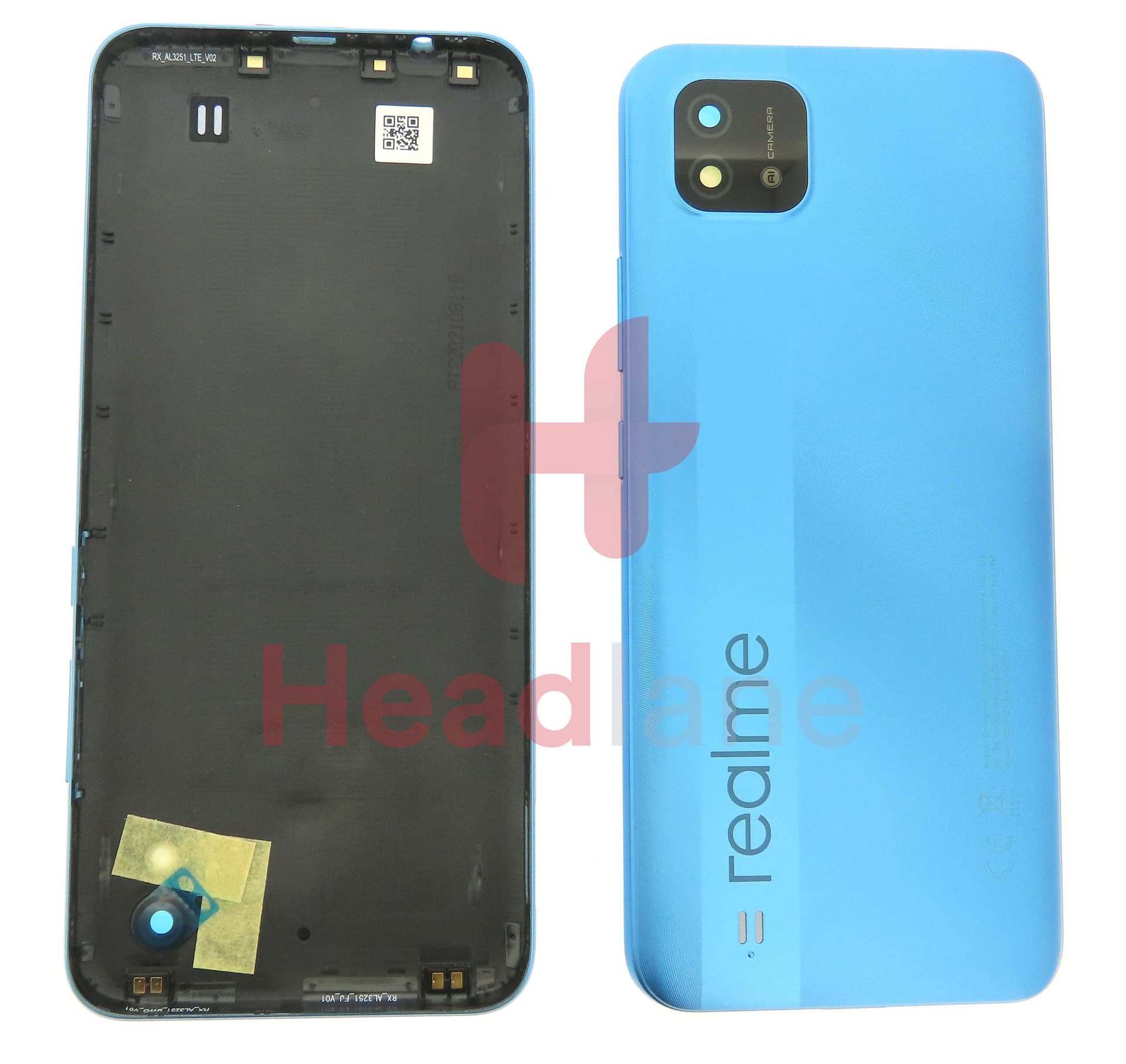 Realme RMX3231 C11 (2021) Back / Battery Cover - Blue - 4908552 - Realme Replacement Part