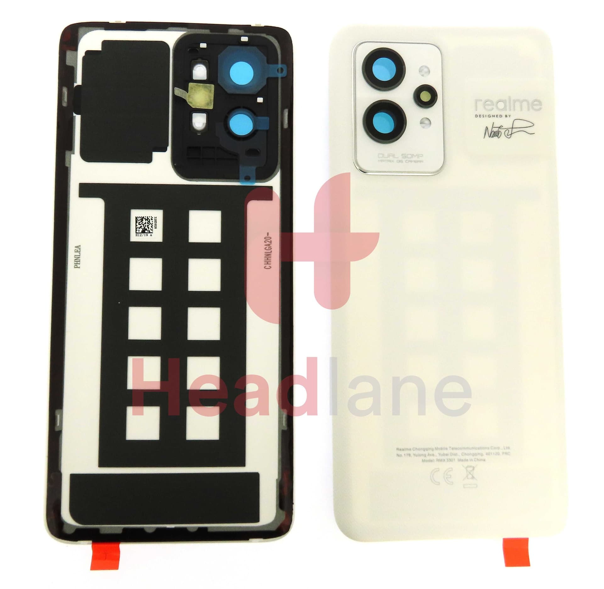 Realme RMX3301 GT2 Pro Back / Battery Cover - White - 4909466 - Realme Replacement Part