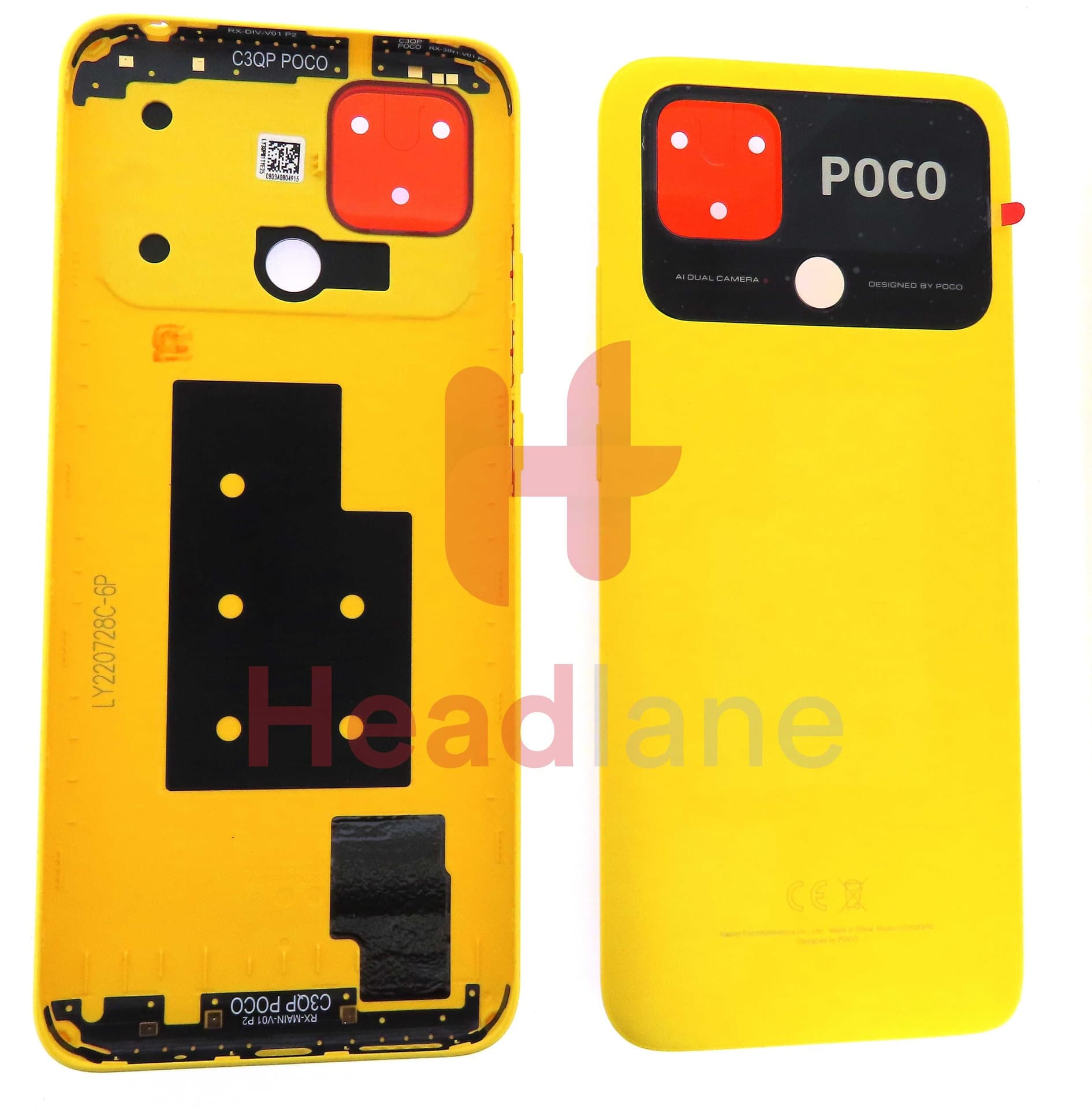 Xiaomi Poco C40 Back / Battery Cover - Yellow - 55050001Y09T - Xiaomi Replacement Part