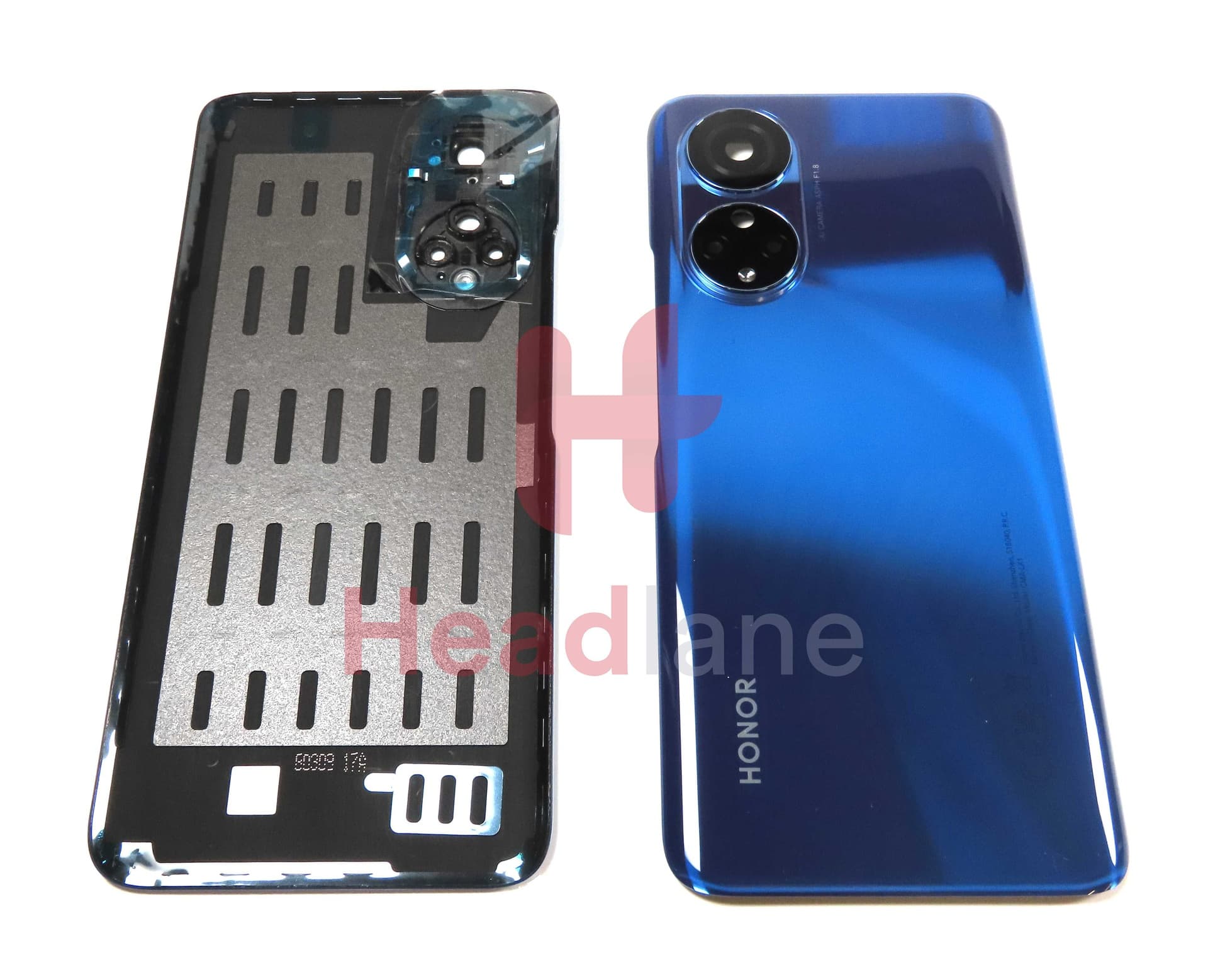 Honor X7 Back / Battery Cover + Camera Decoration + Lens - Blue - 97071BWW - Honor Replacement Part