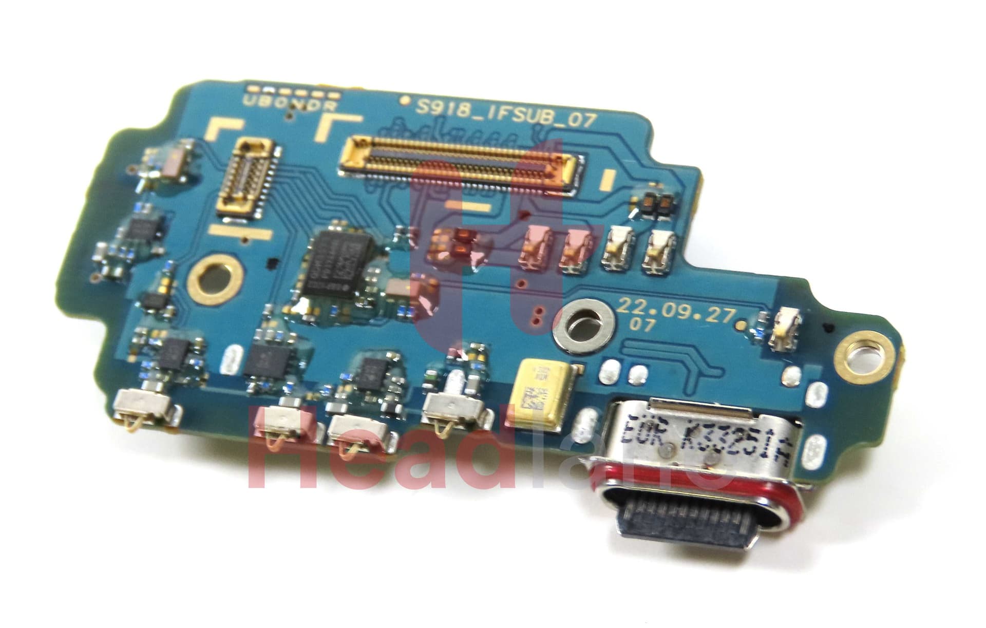 Samsung SM-S918 Galaxy S23 Ultra Charging Port + SIM Card Reader Flex - GH96-15621A - Samsung Replacement Part