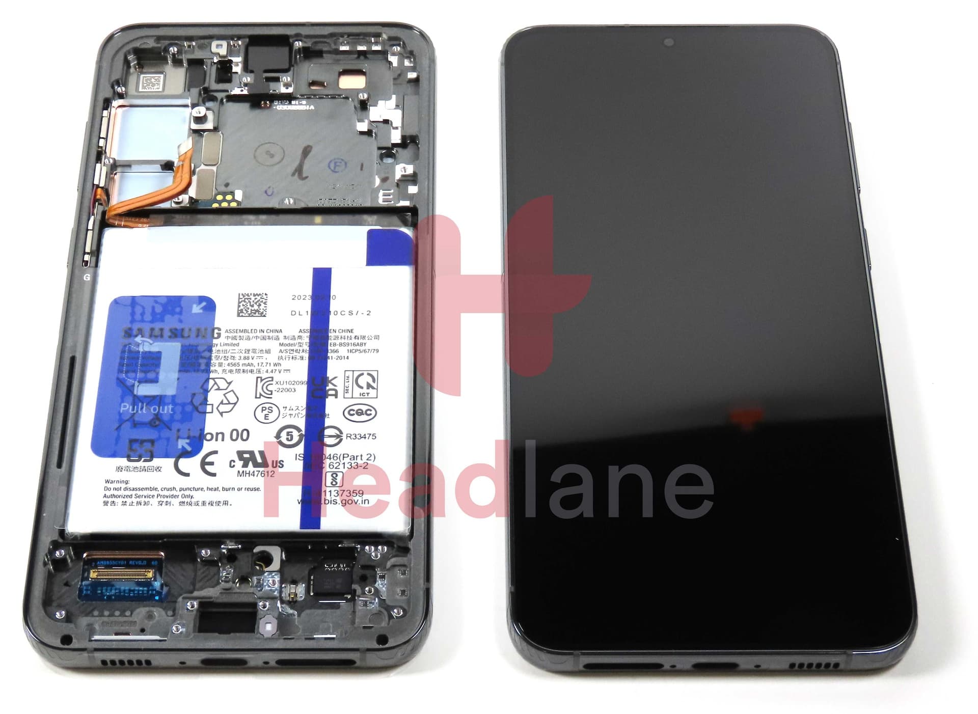 Samsung SM-S916 Galaxy S23+ / Plus LCD Display / Screen + Touch + Battery - Green - GH82-30478C - Samsung Replacement Part