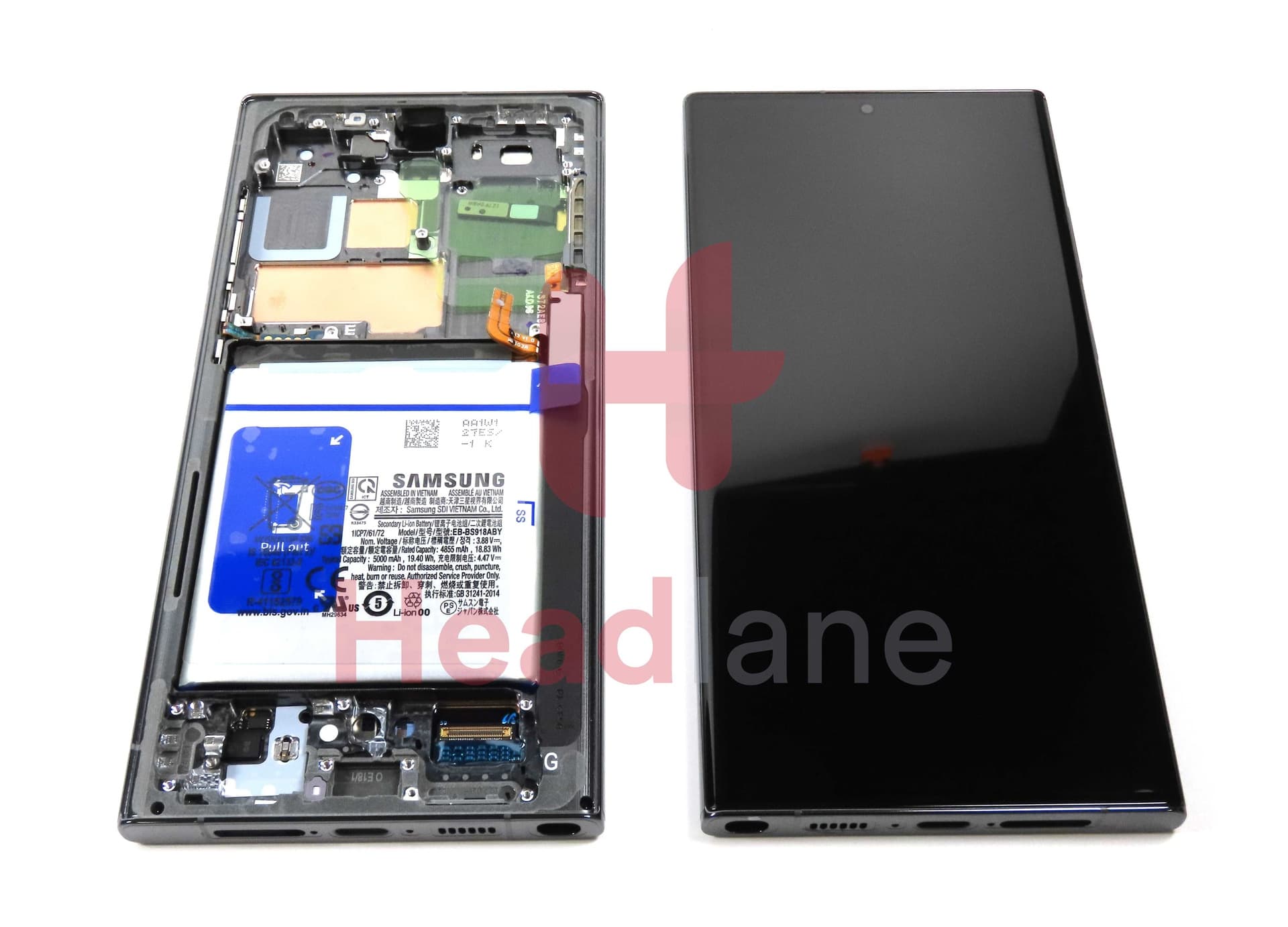 Samsung SM-S918 Galaxy S23 Ultra LCD Display / Screen + Touch + Battery - Green - GH82-30467C - Samsung Replacement Part
