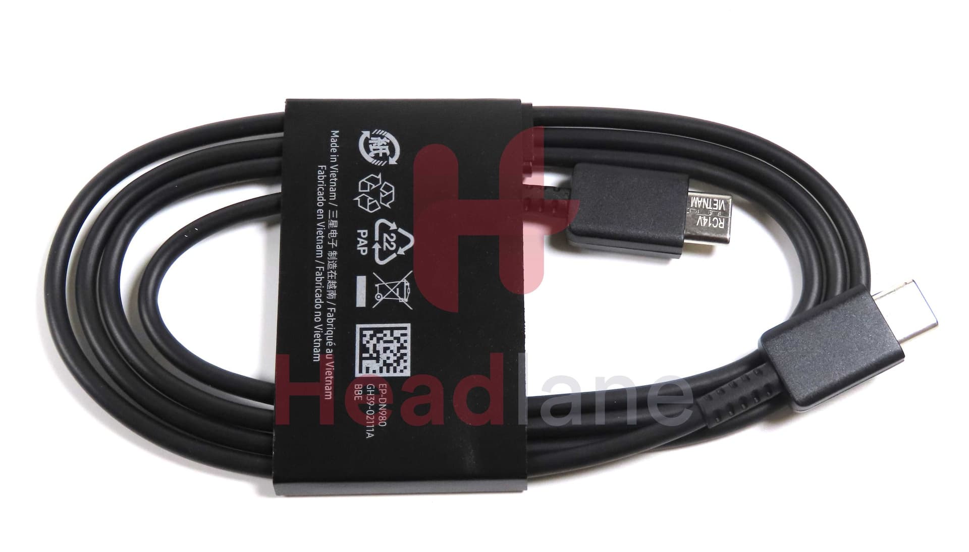 Samsung SM-S901 S906 S908 Galaxy S22 / S22+ / Plus / S22 Ultra EP-DN980BBE USB-C Cable 1m - Black - GH39-02111A - Samsung Replacement Part