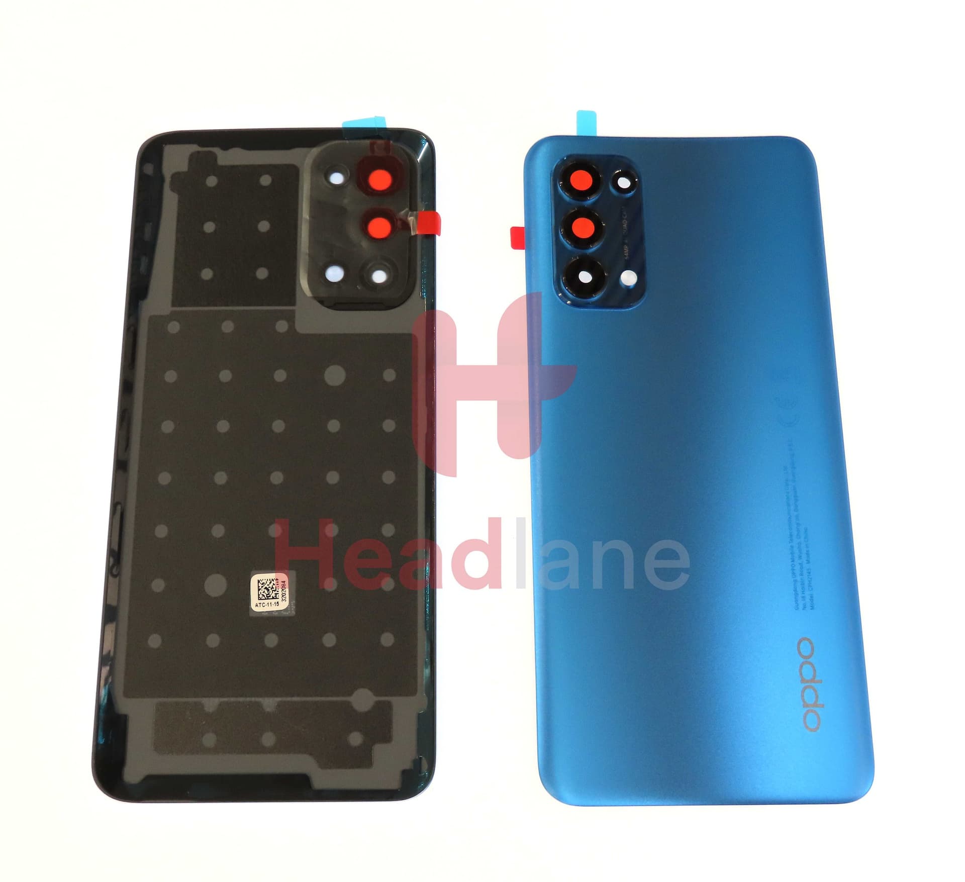 Oppo CPH2145 Find X3 Lite Back / Battery Cover - Blue - 4906013 - Oppo Replacement Part
