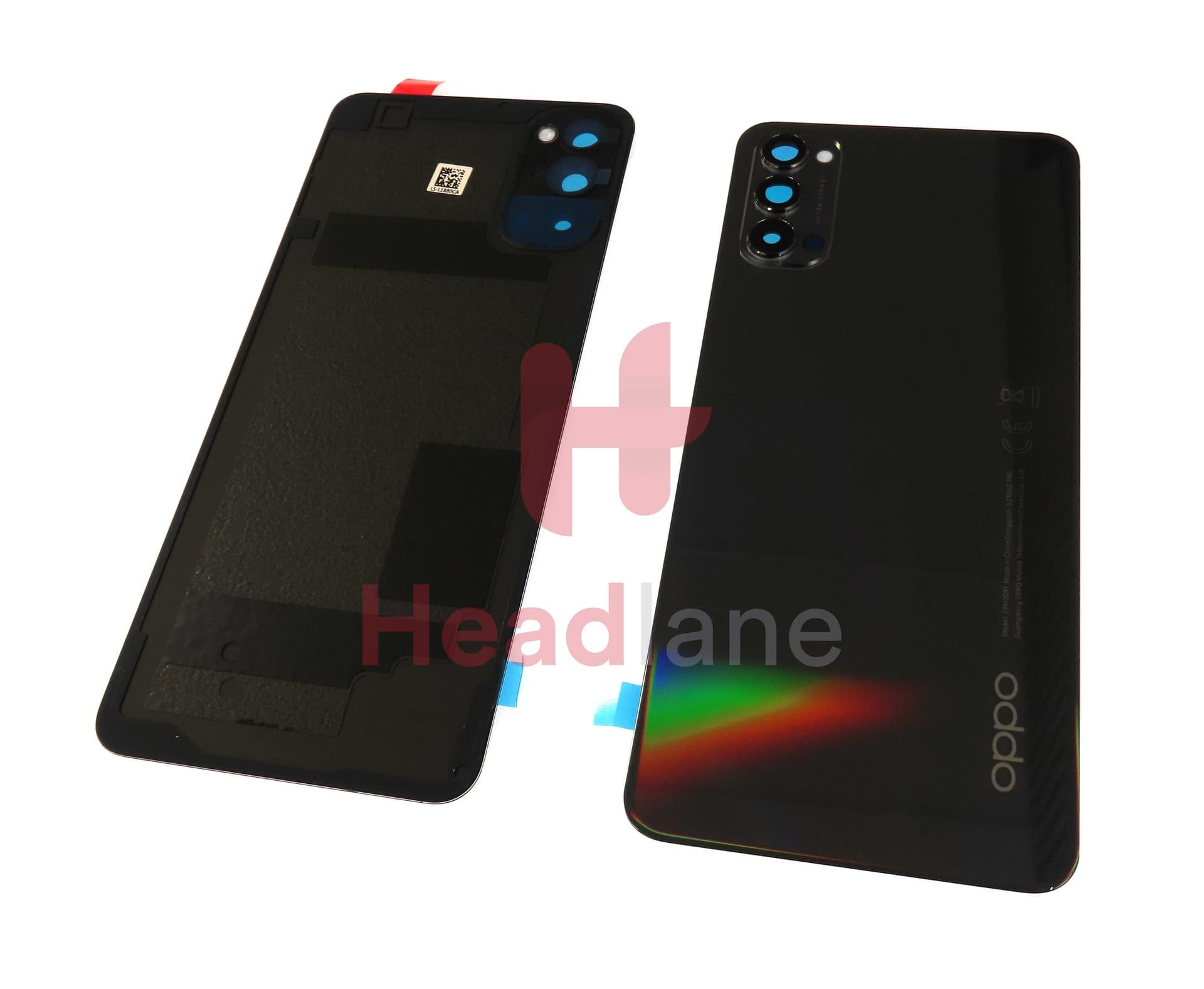 Oppo CPH2091 Reno4 5G Back / Battery Cover - Black - 4904699 - Oppo Replacement Part