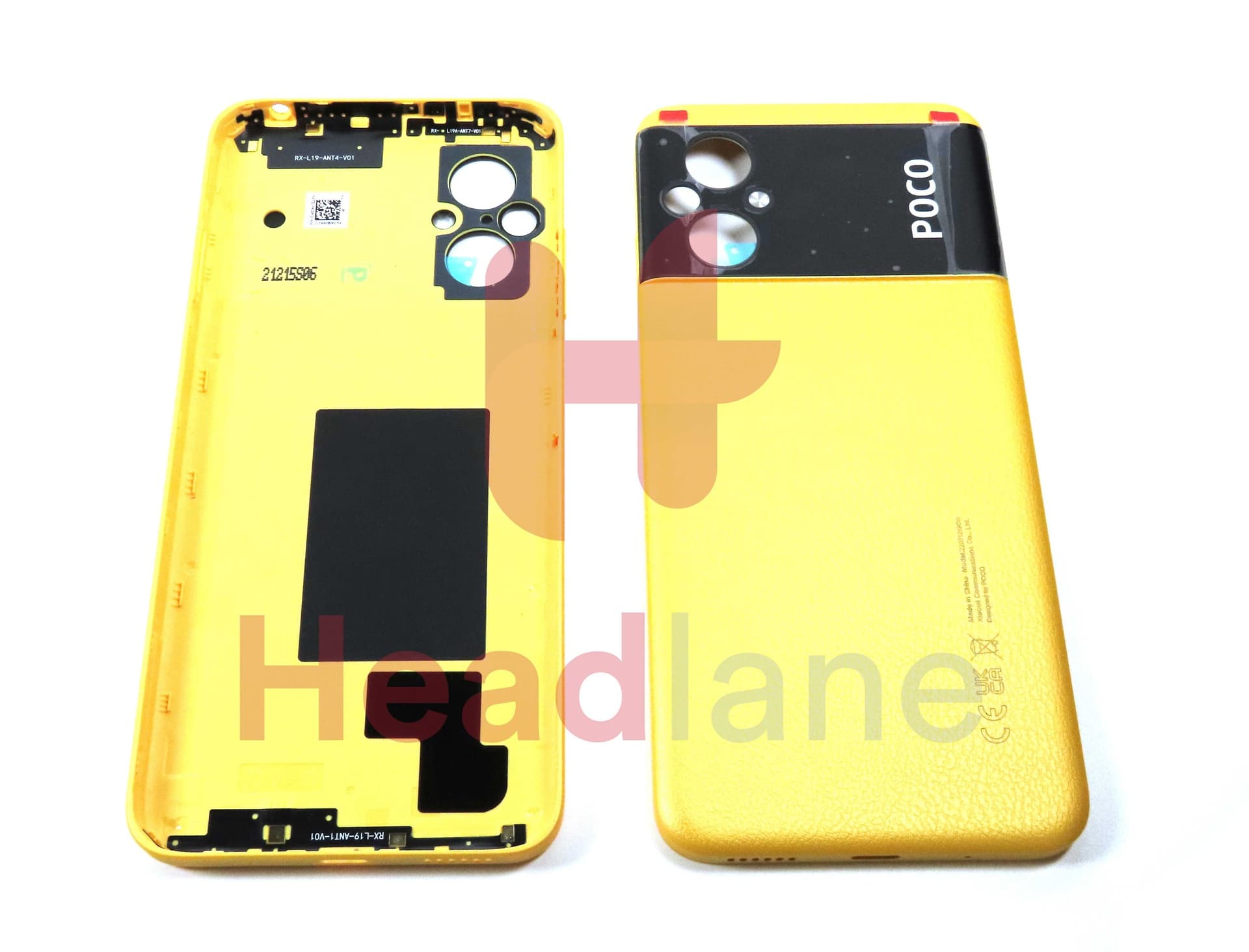 Xiaomi Poco M5 Back / Battery Cover - Yellow - 1610111000524A - Xiaomi Replacement Part