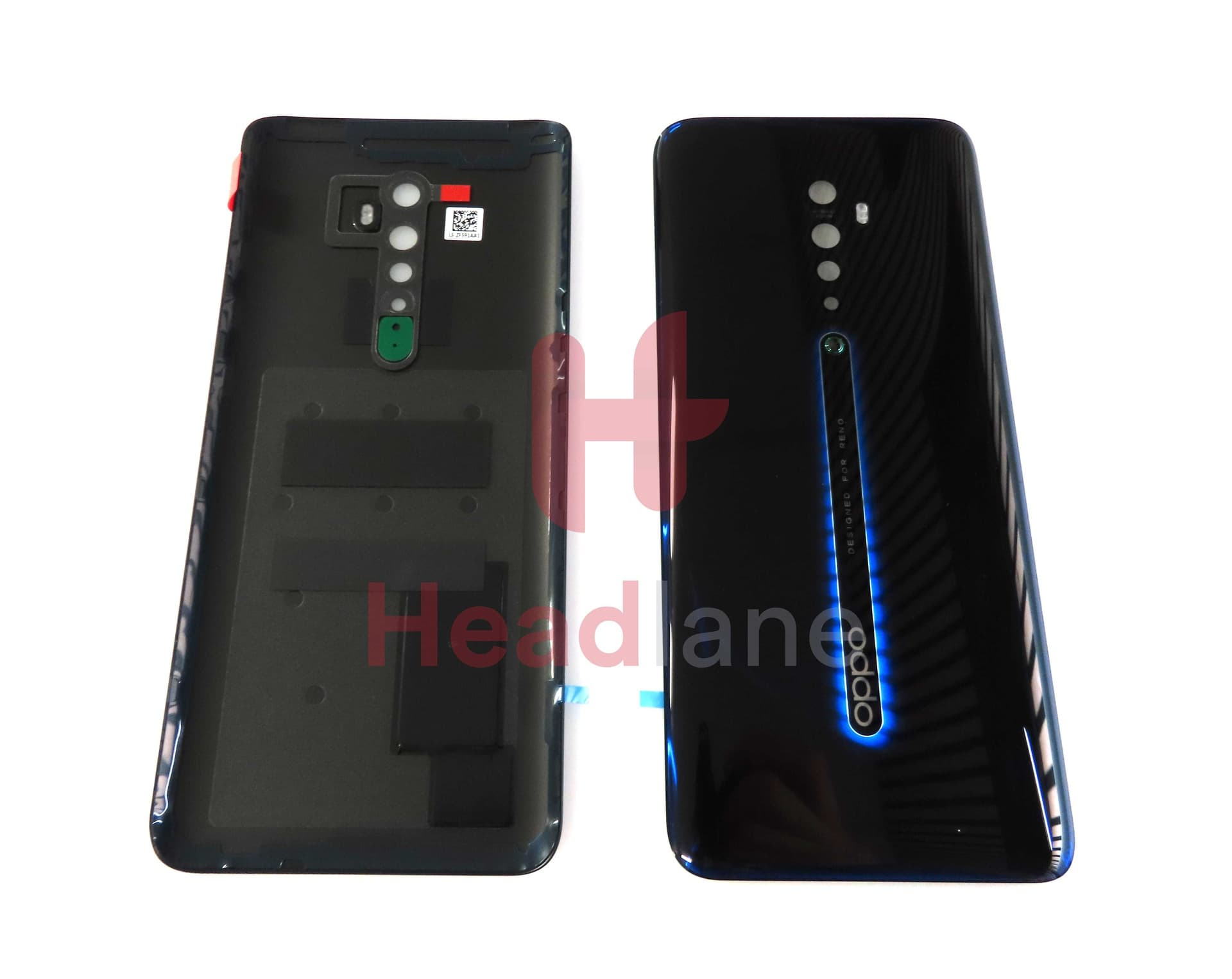 Oppo CPH1907 Reno2 Back / Battery Cover - Black - 4721208 - Oppo Replacement Part