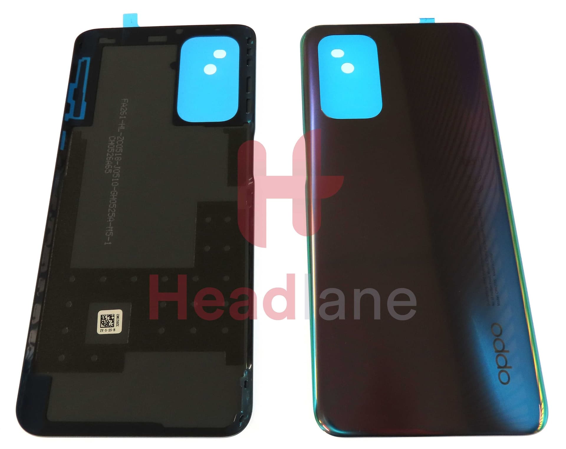 Oppo CPH2195 CPH2263 CPH2197 CPH2303 A54 5G A74 5G Back / Battery Cover - Green / Purple - 3202382 - Oppo Replacement Part