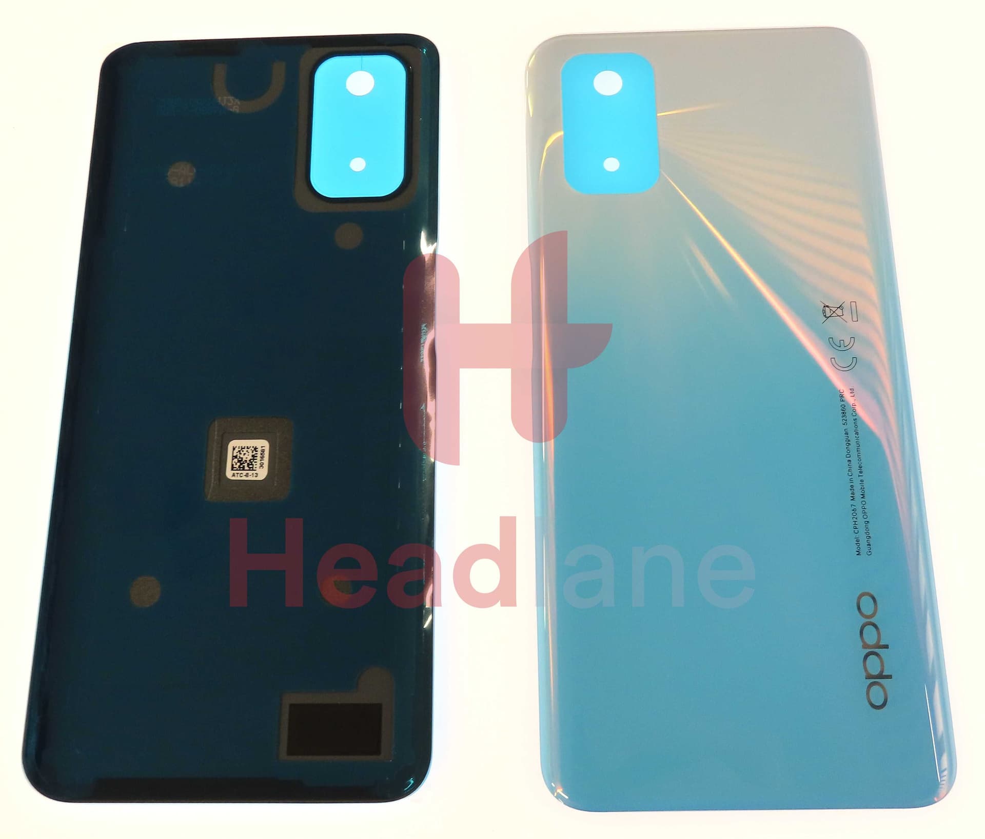 Oppo CPH2067 A72 Back / Battery Cover - White / Blue - 3016581 - Oppo Replacement Part