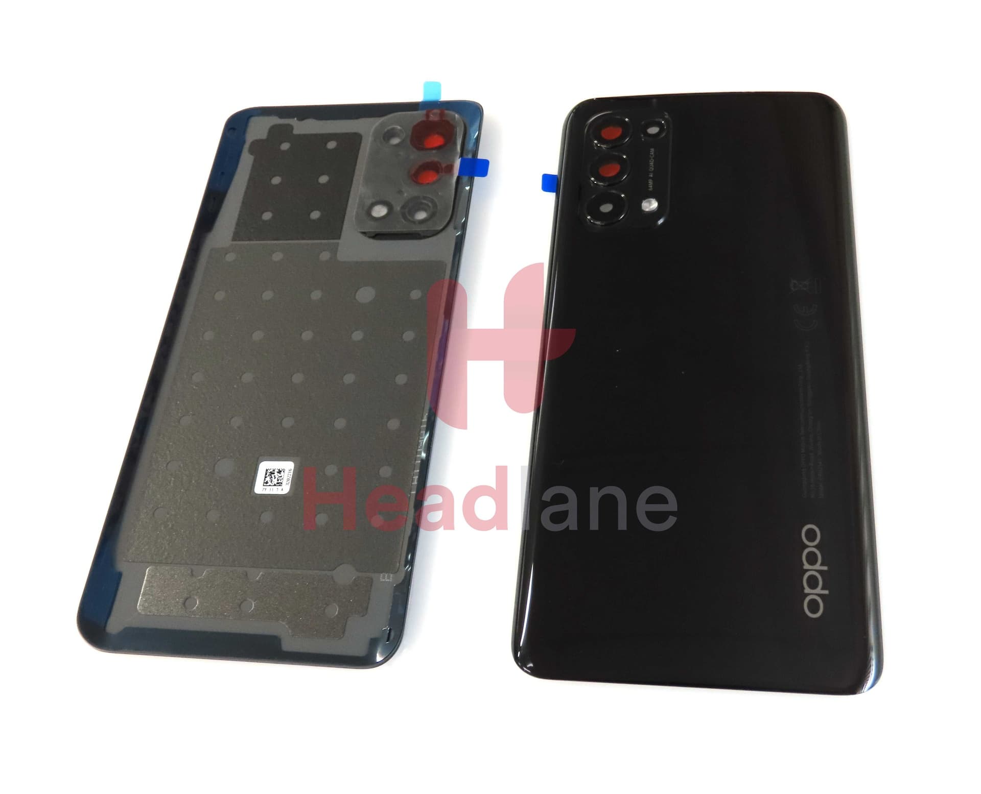 Oppo CPH2145 Find X3 Lite Back / Battery Cover - Black - 4906012 - Oppo Replacement Part