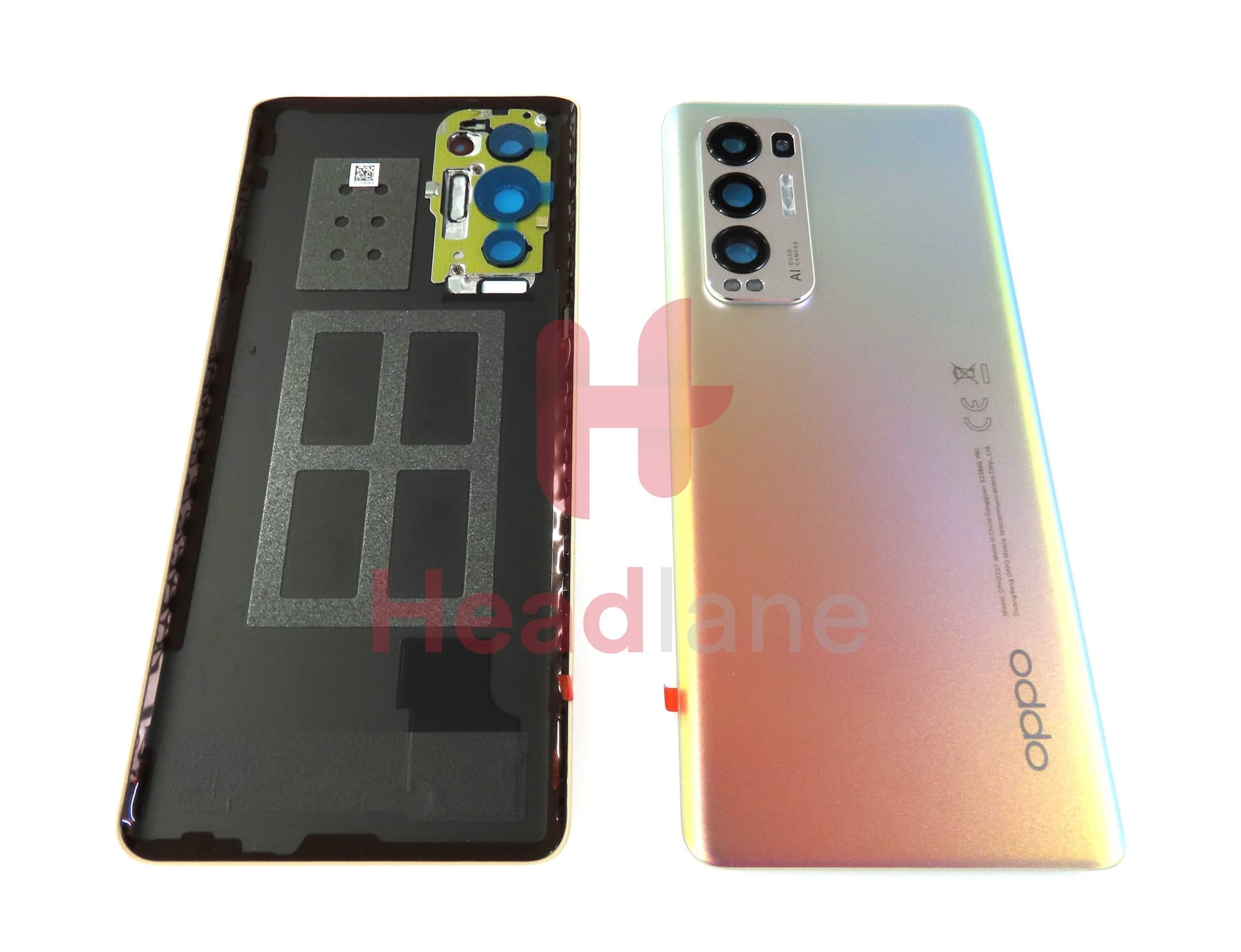 Oppo CPH2207 Find X3 Neo Back / Battery Cover - Silver - 4906033 - Oppo Replacement Part