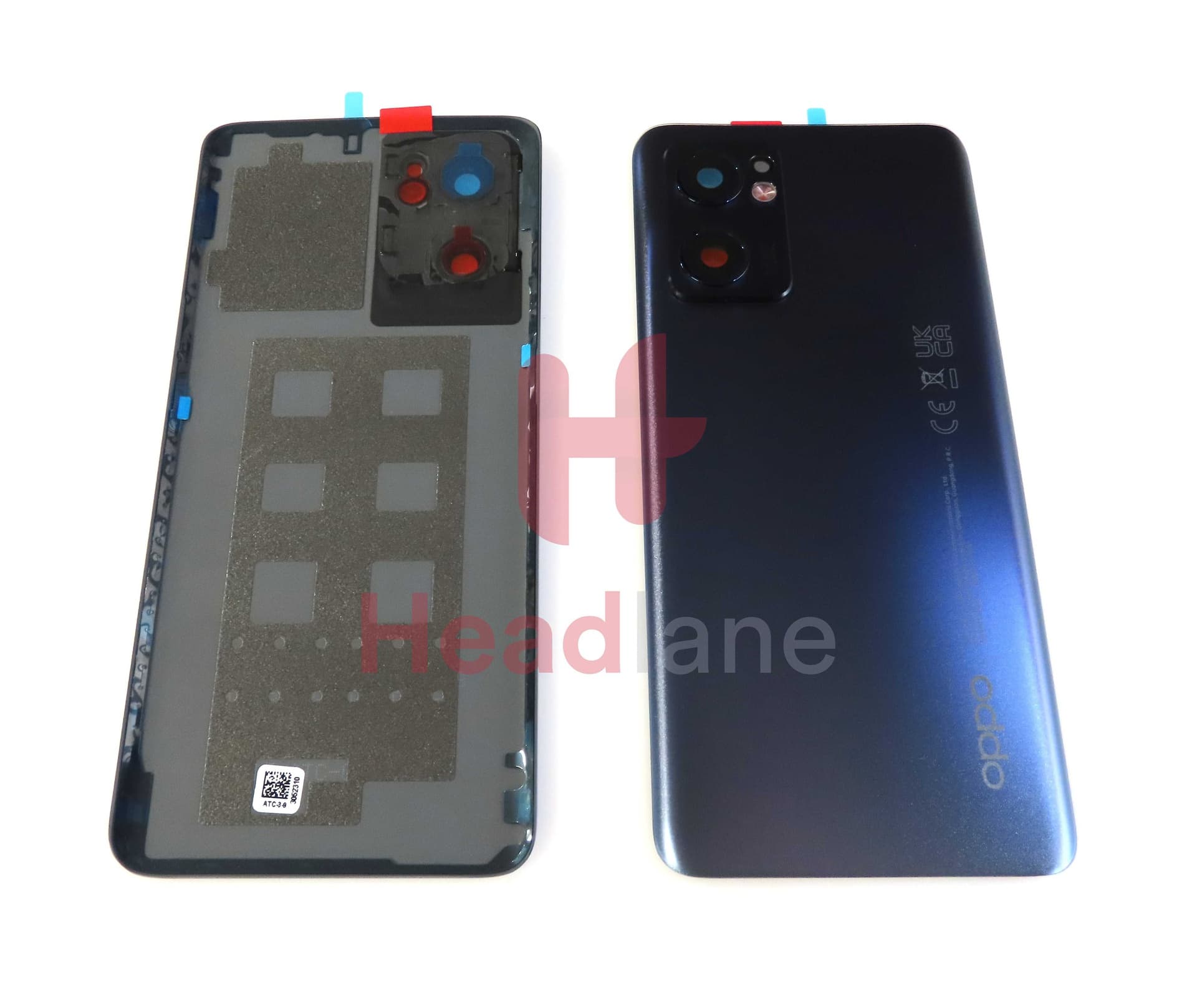 Oppo CPH2371 Reno7 5G / Find X5 Lite Back / Battery Cover - Black - 4150031 - Oppo Replacement Part