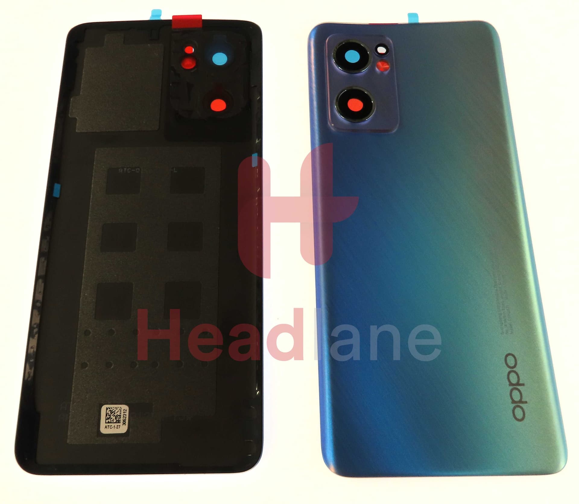 Oppo CPH2371 Reno7 5G / Find X5 Lite Back / Battery Cover - Blue - 4150029 - Oppo Replacement Part